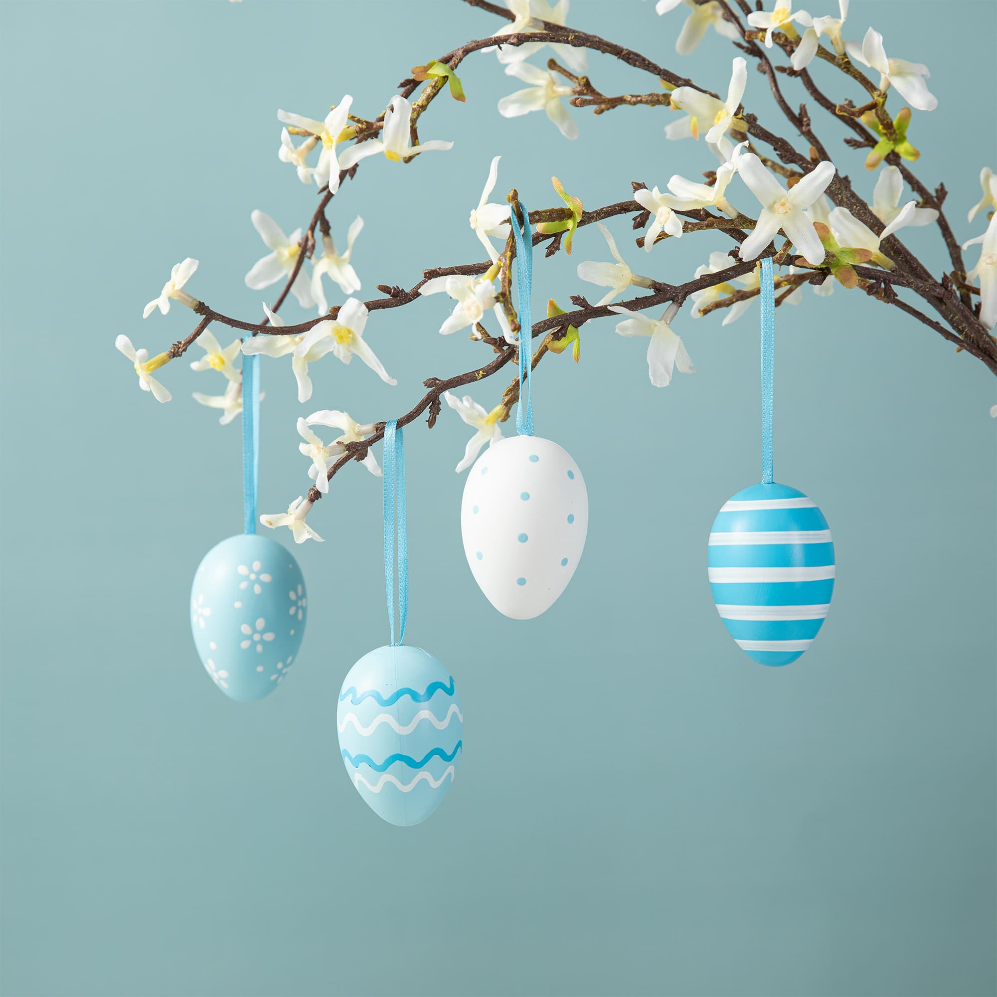 Glitzhome&#xAE; Blue &#x26; Pink Easter Plastic Eggs, 24ct.