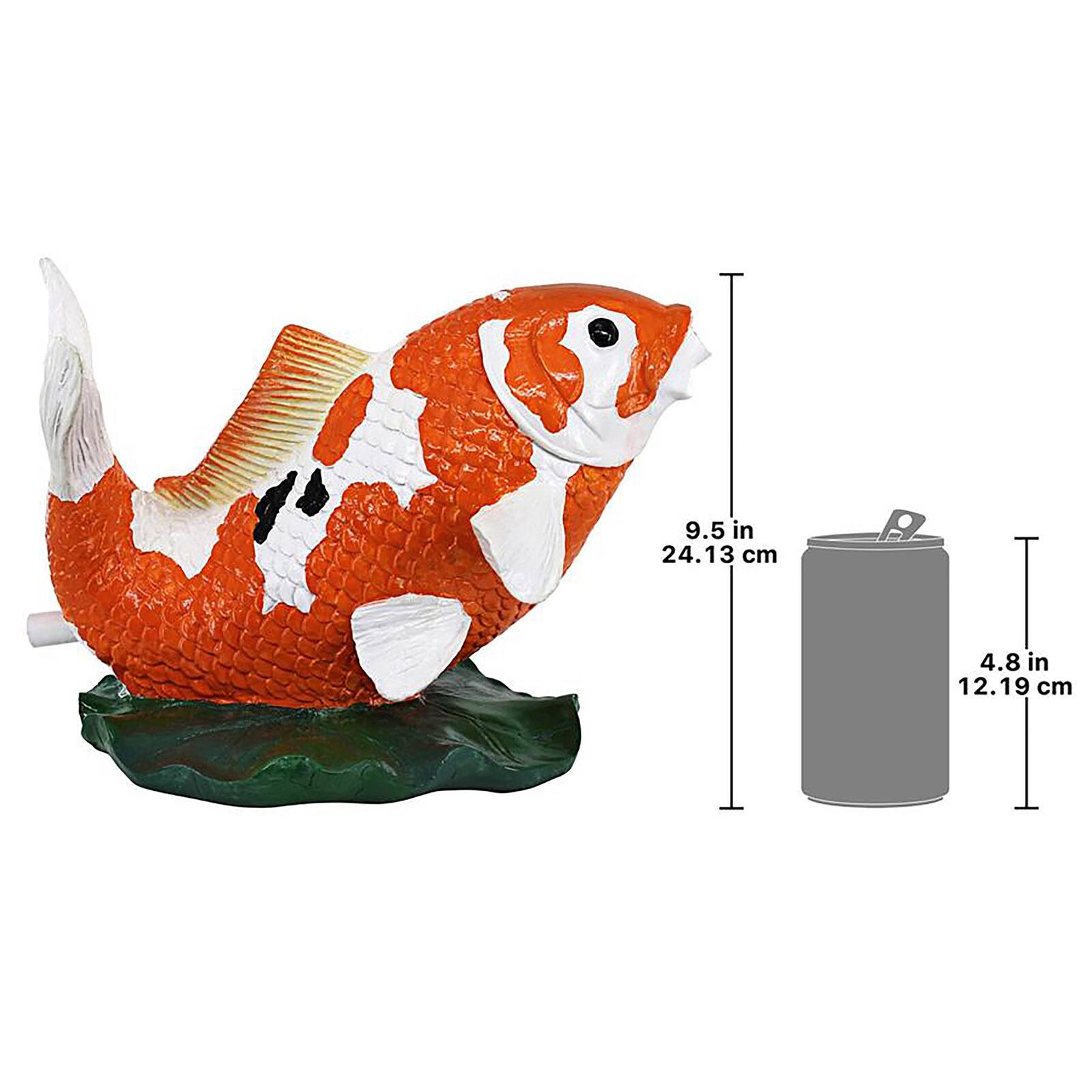 Design Toscano Kohaku Asian Koi Piped Spitter Statue