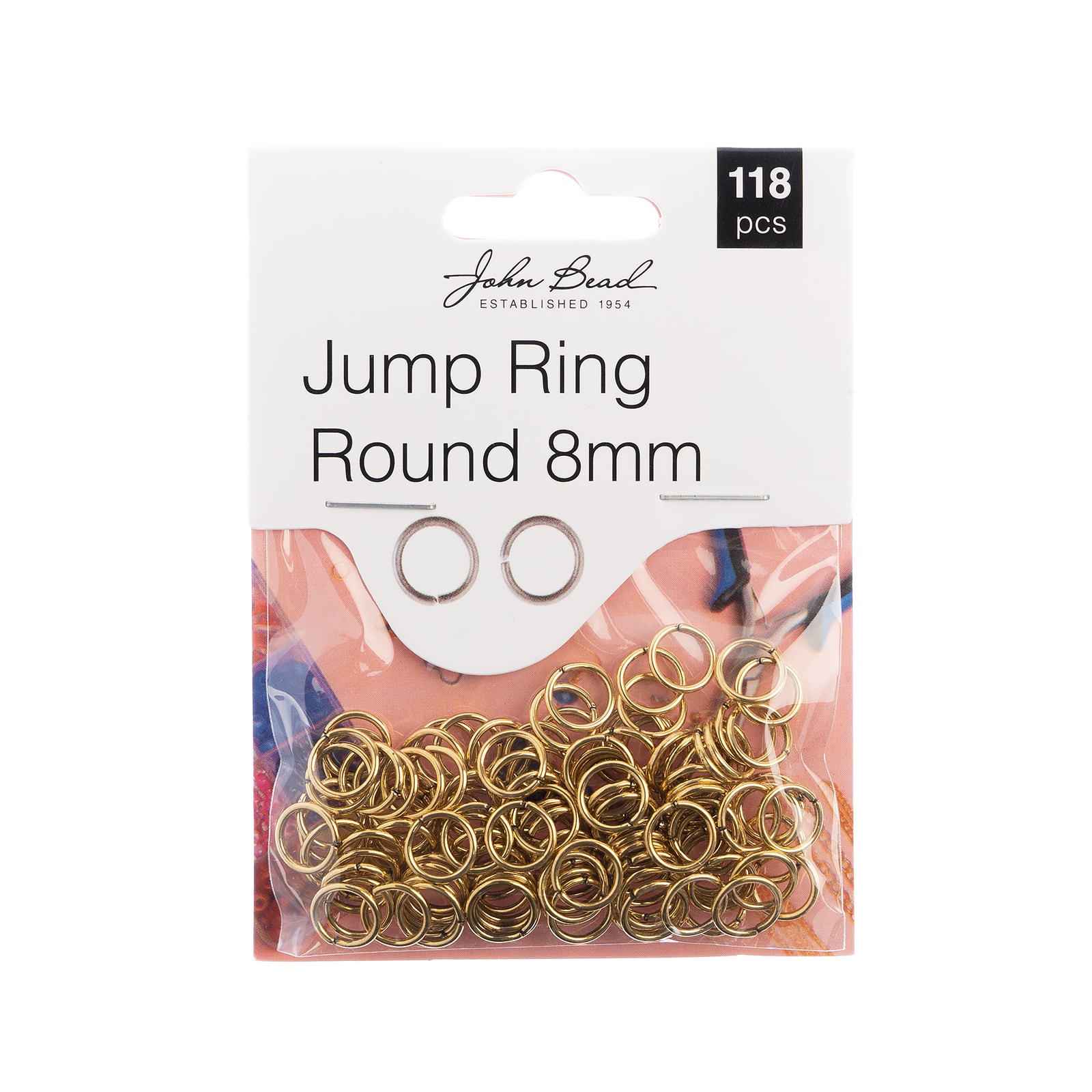 John Bead Must Have Findings 8mm Round Jump Ring, 118ct.