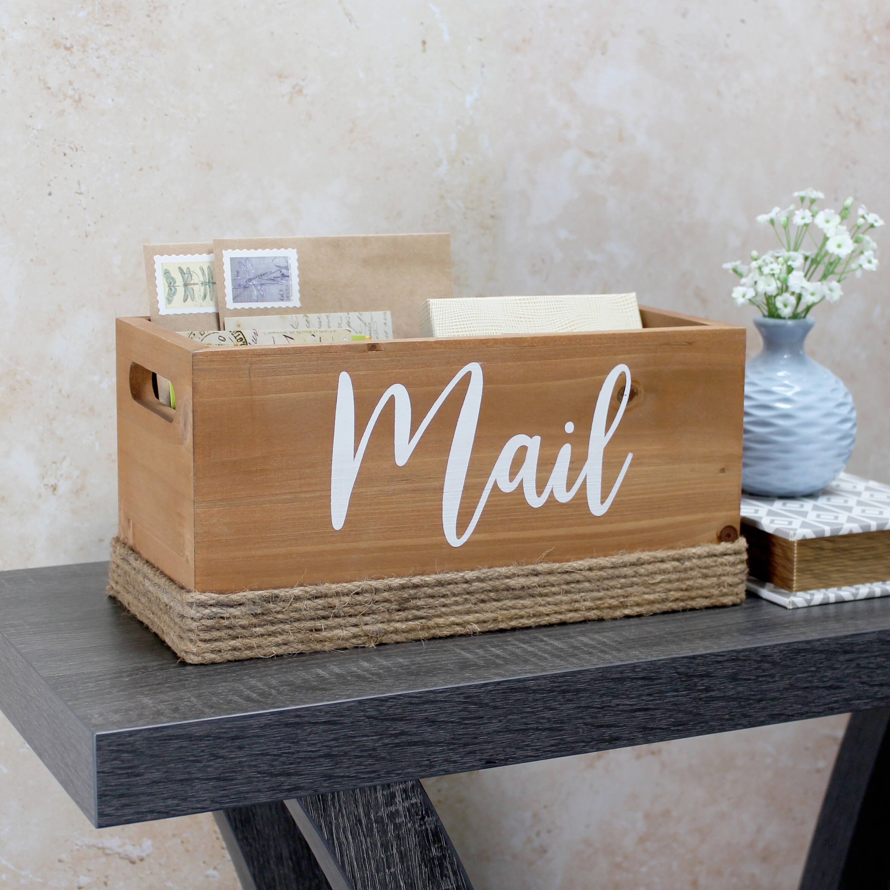 Elegant Designs Mail Script Mail Holder with Handles