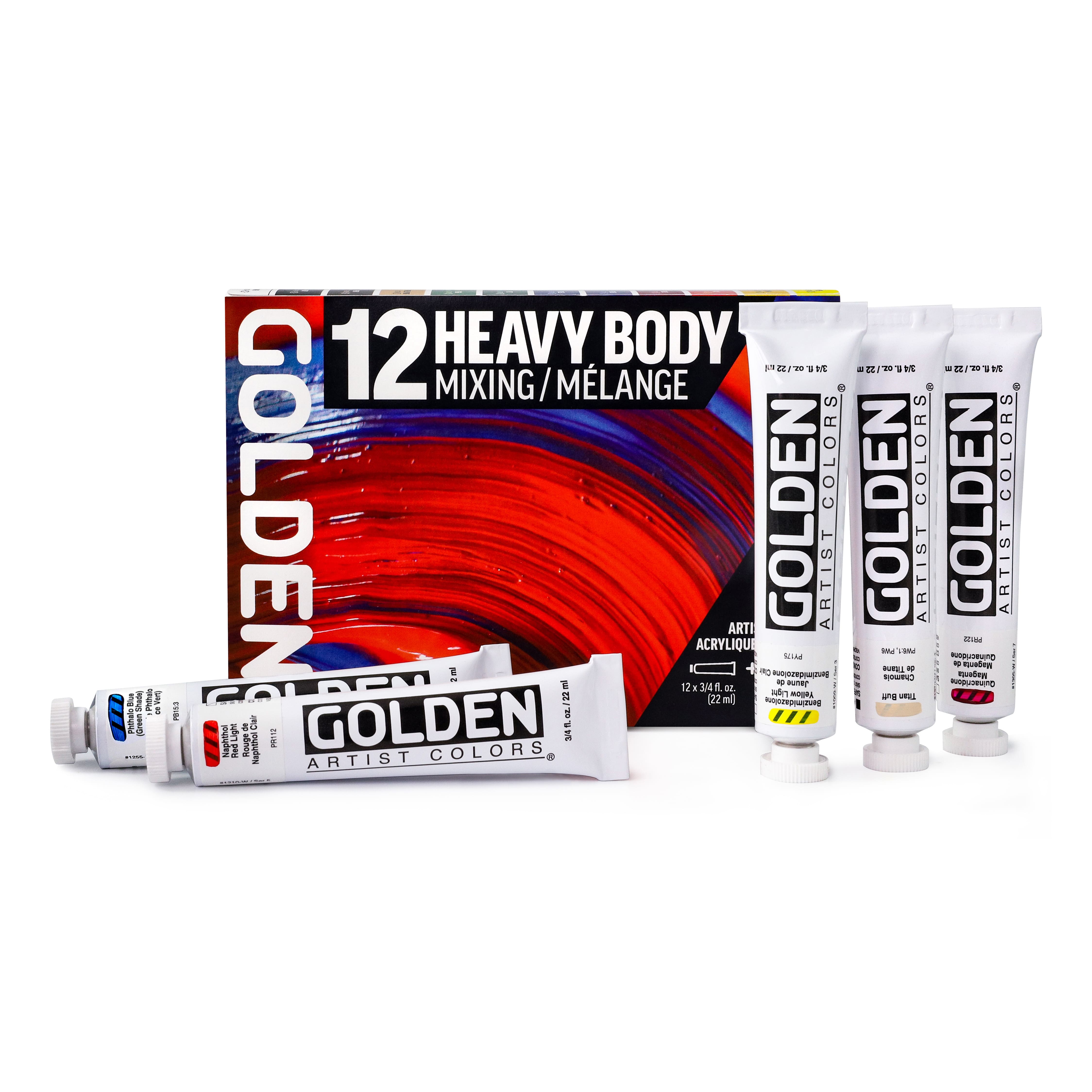 Golden® Heavy Body Acrylic 12 Colour Mixing Set