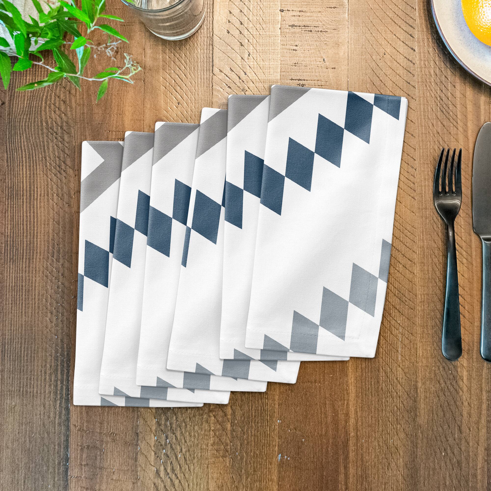 Southwest Diamond Pattern 10&#x22; x 10&#x22; Cotton Twill Napkin