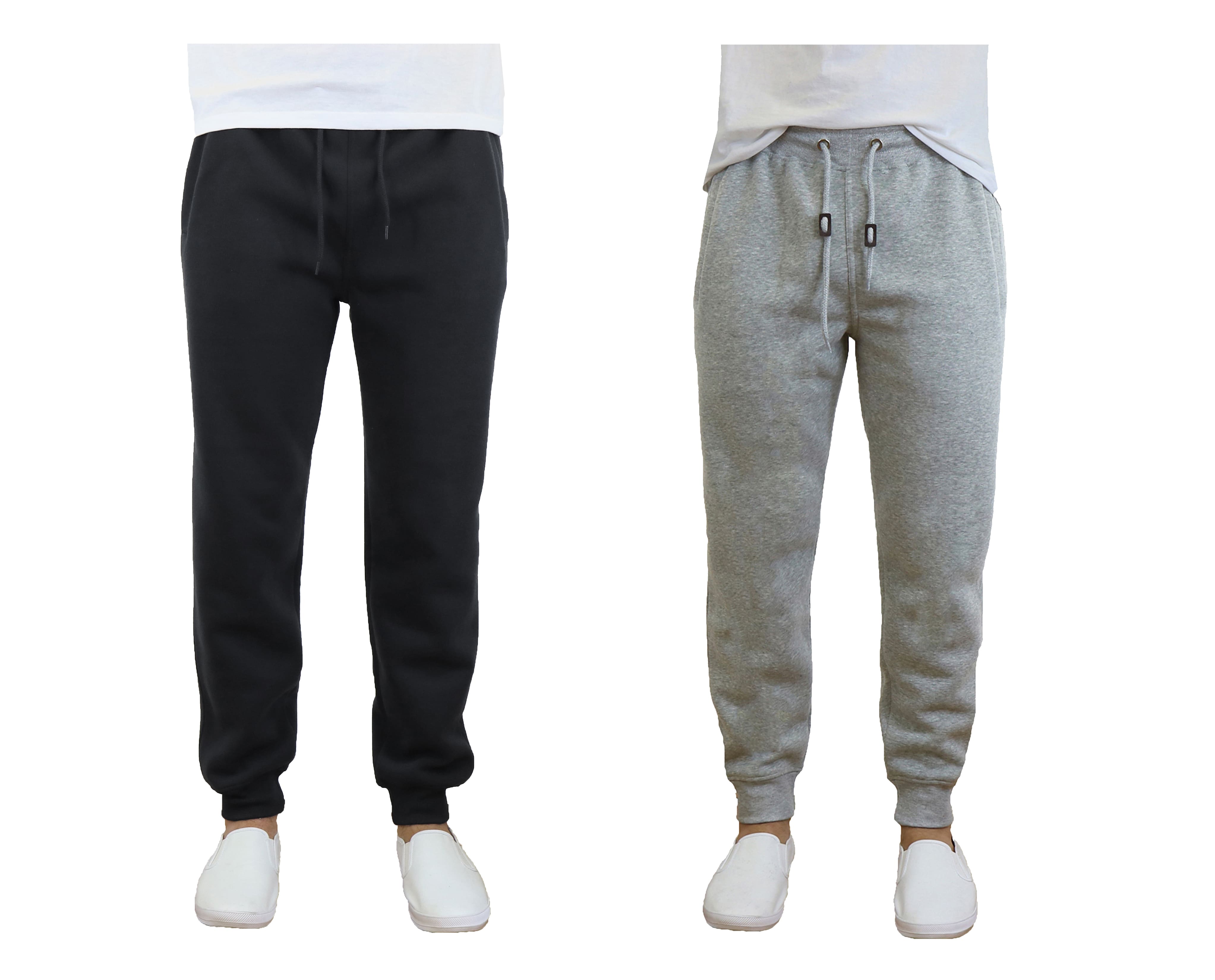 Galaxy by Harvic Men's Fleece-Lined Jogger Sweatpants 2 Pack
