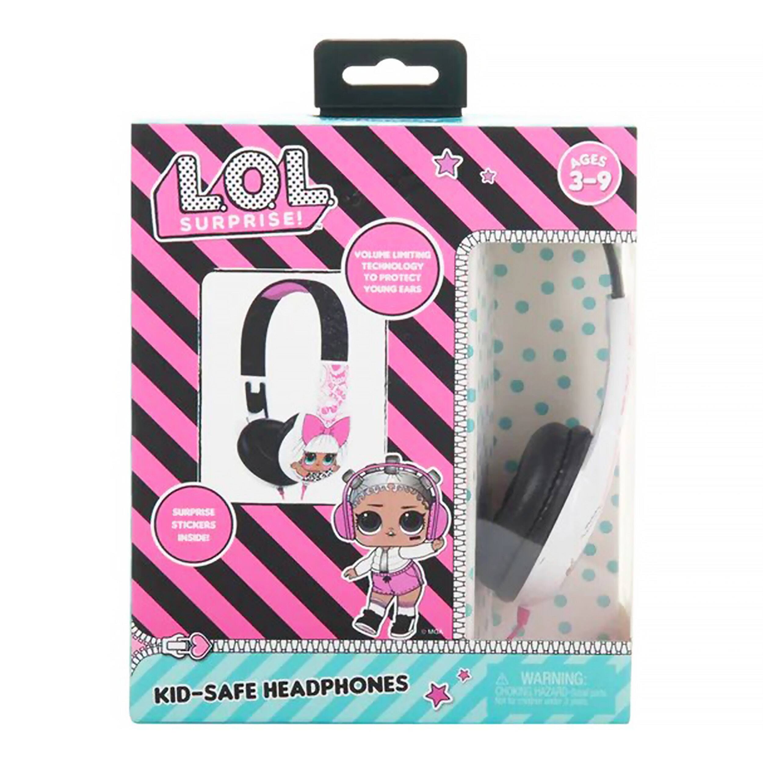 L.O.L. Surprise! Kid-Safe Headphones & Sticker Sheet