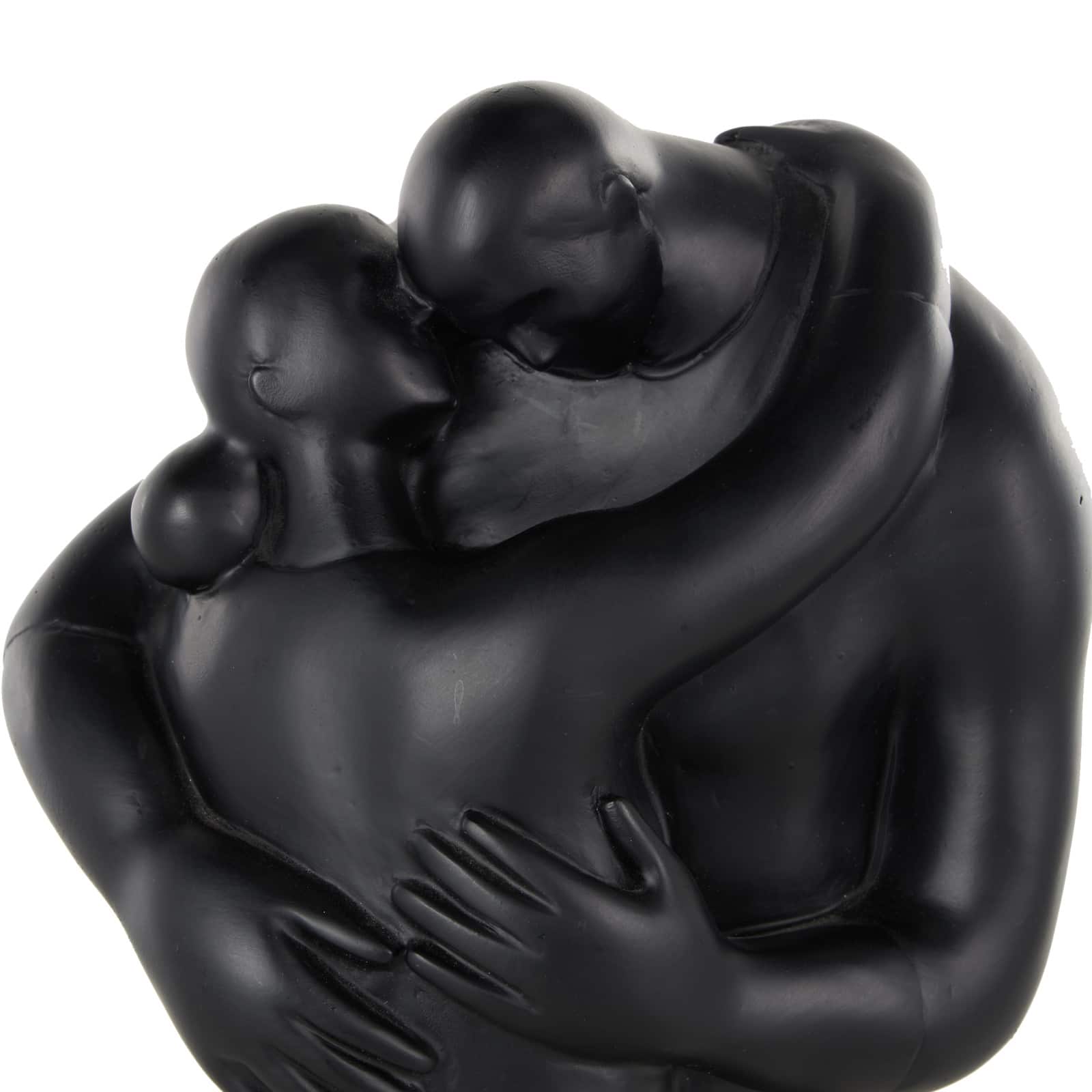 12.5" People Hugging Decorative Sculpture with Square Base
