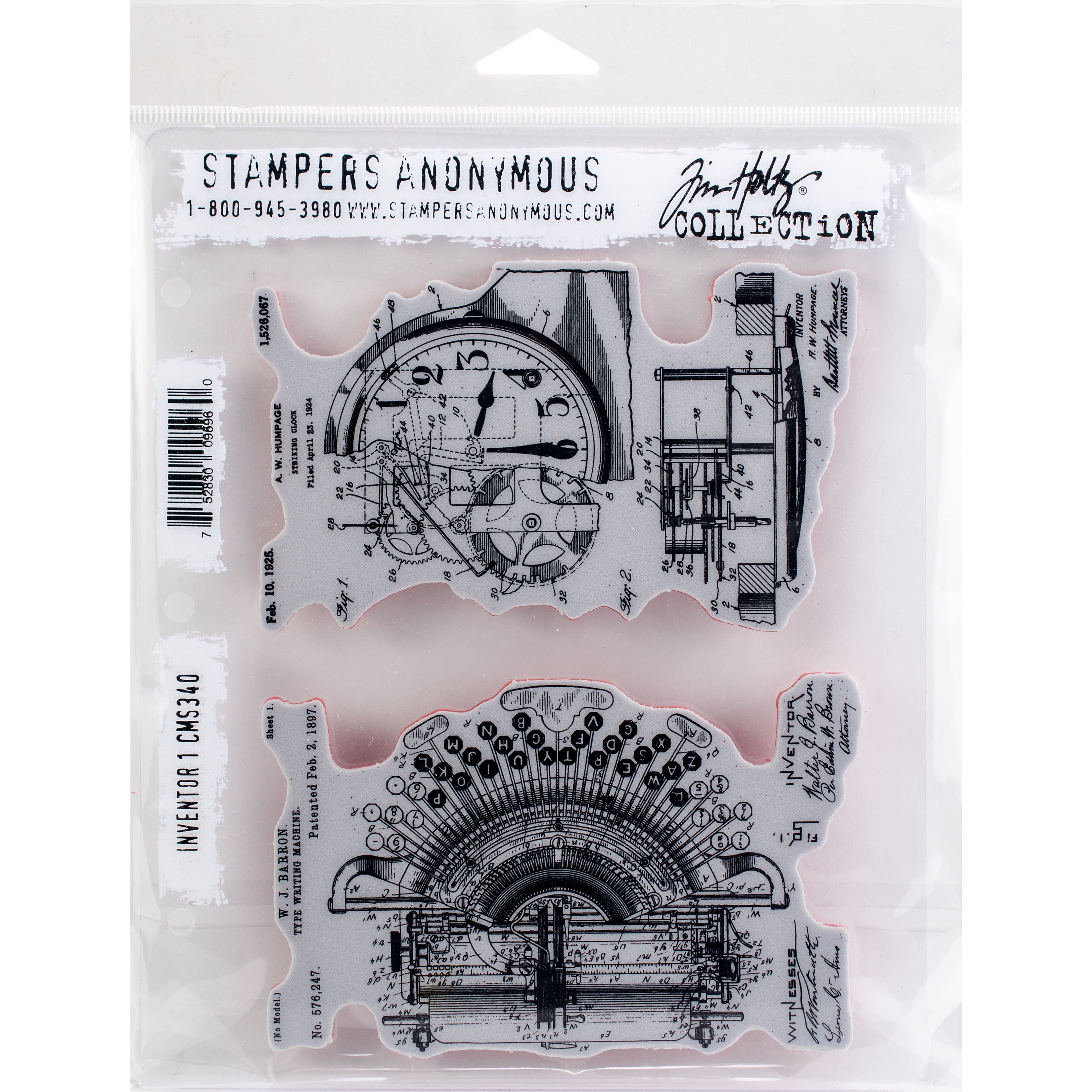 Stampers Anonymous Tim Holtz&#xAE; Inventor 1 Cling Stamps