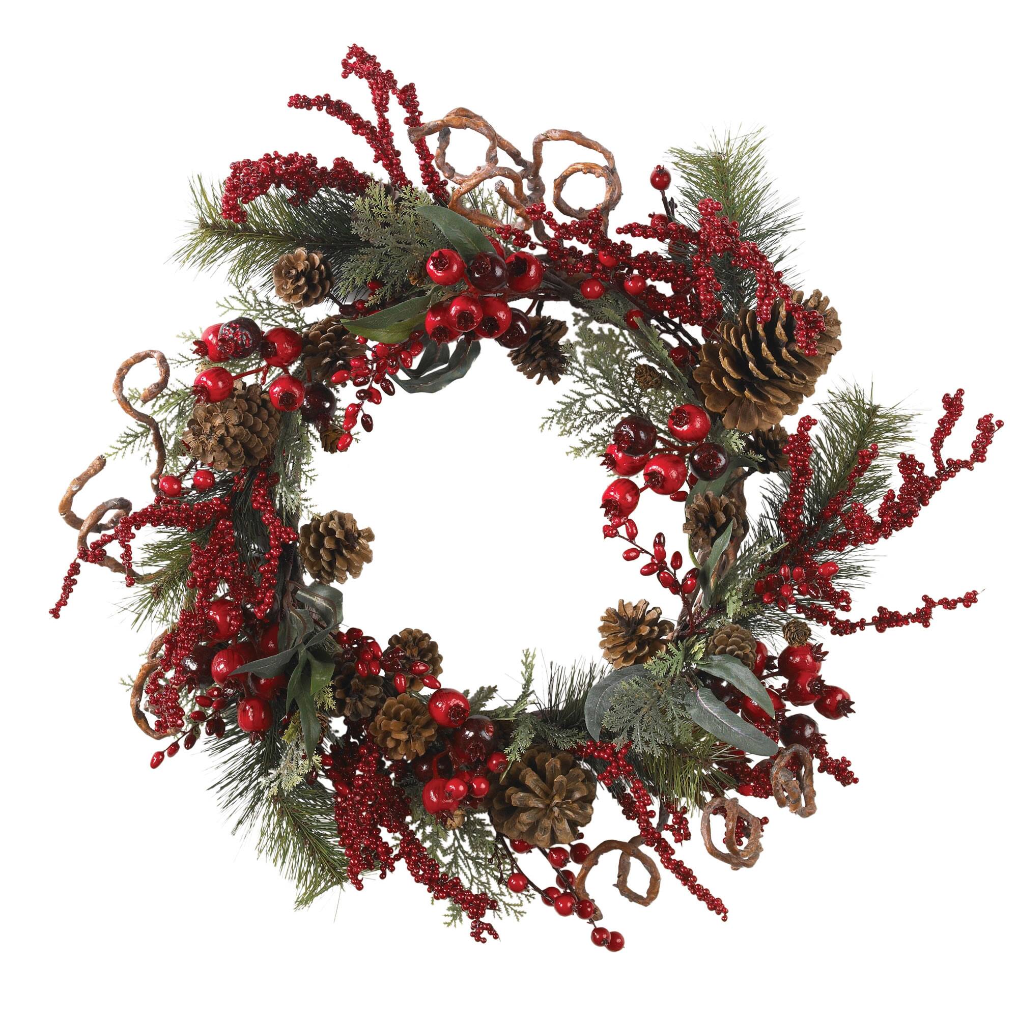 24" Red Berry Wreath