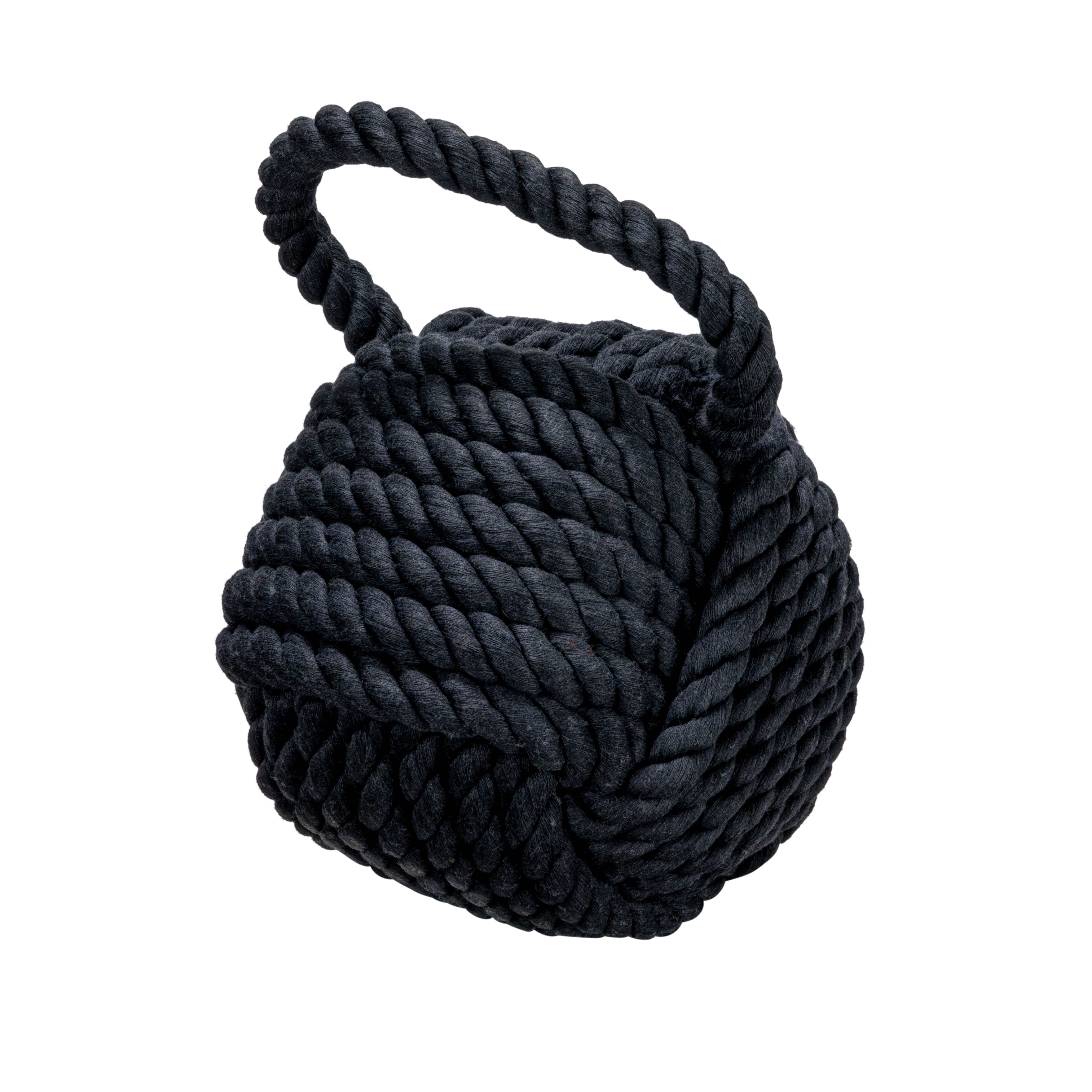 Hello Honey® 6" Black Nautical Rope Knot Decoration
