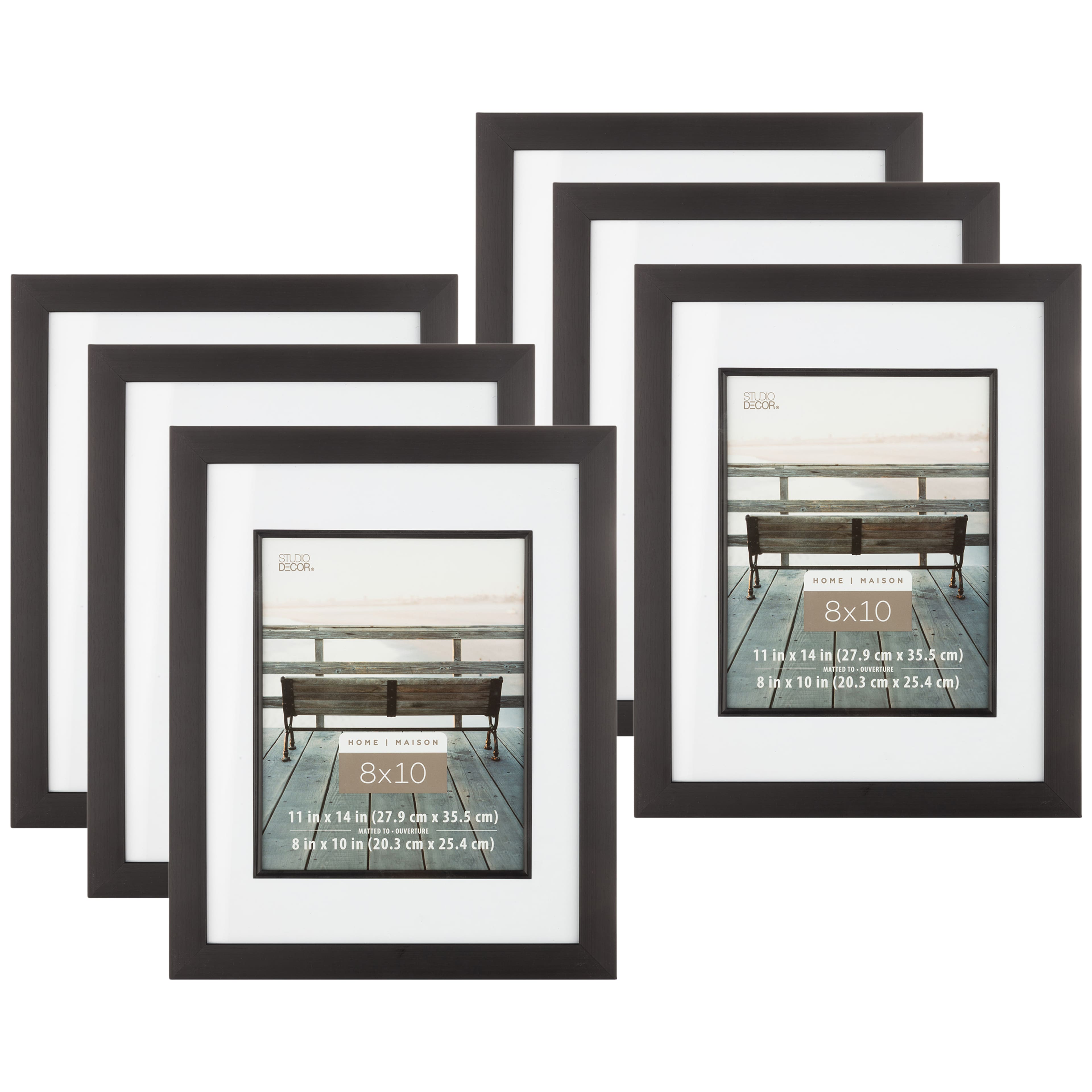 6 Pack: Home Black Studio Frame with Mat by Studio Décor®