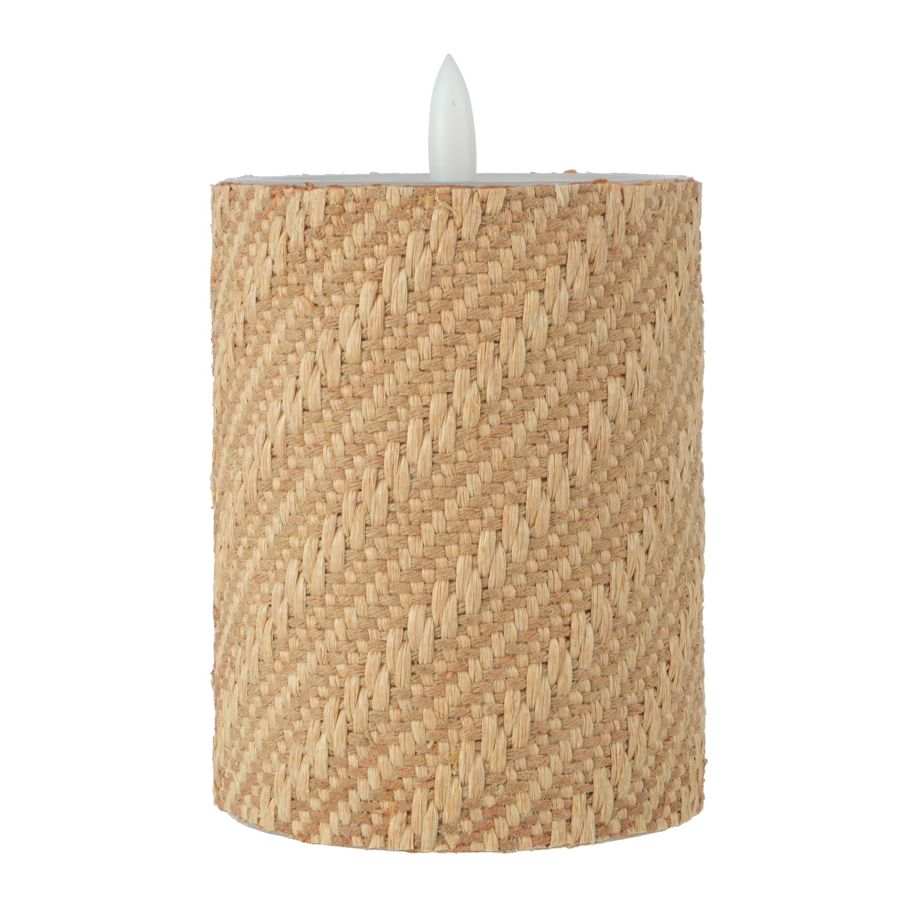 4" Woven Wax LED Pillar Candle by Ashland