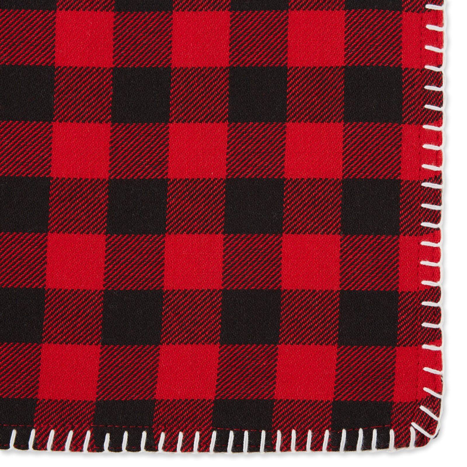 DII® Buffalo Check with Embroidery Placemat Set, 6ct.