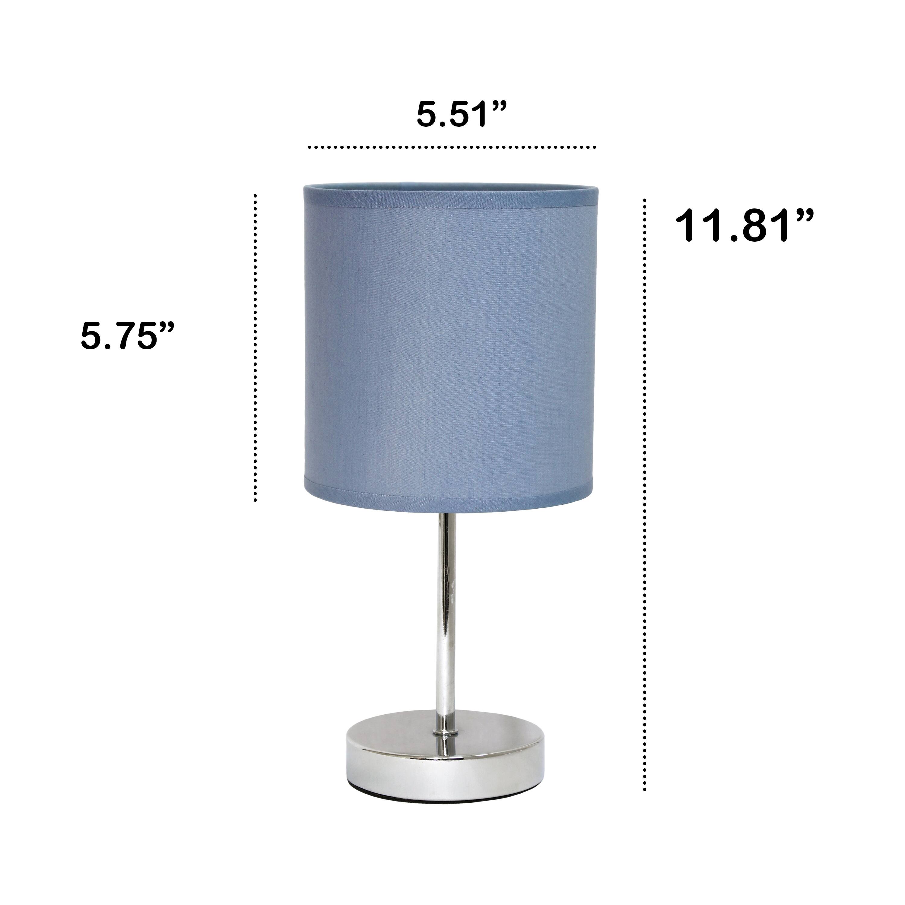 Creekwood Home Nauru 12&#x22; Brushed Nickel Petite Metal Stick Table Lamp