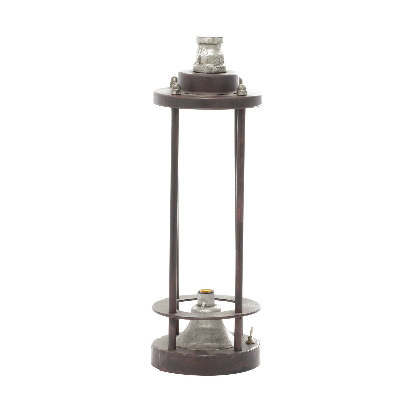 Brown Iron Industrial LED Lantern, 13&#x22; x 4&#x22; x 4&#x22;