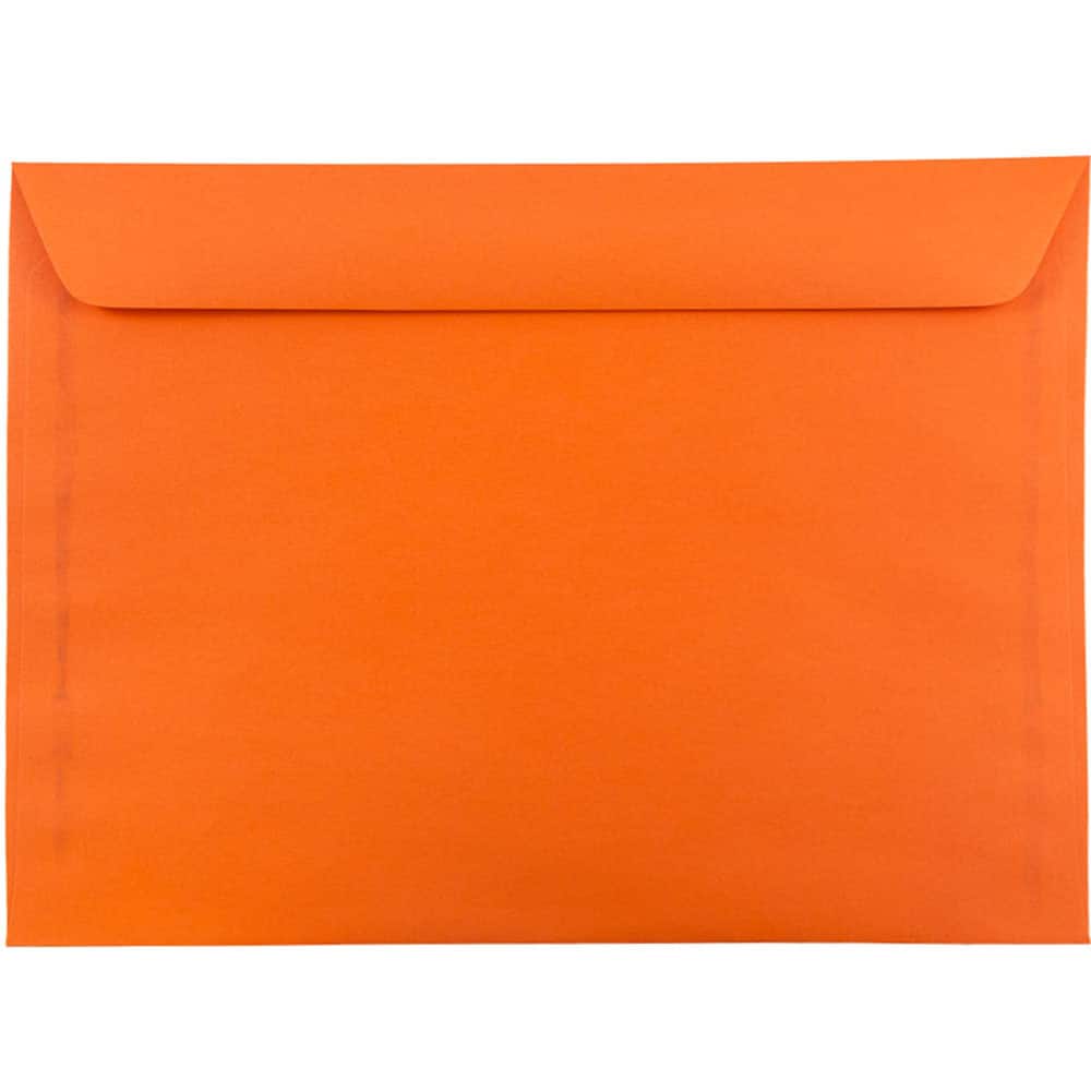 JAM Paper 9&#x22; x 12&#x22; Brite Hue Orange Booklet Colored Envelopes, 500ct.