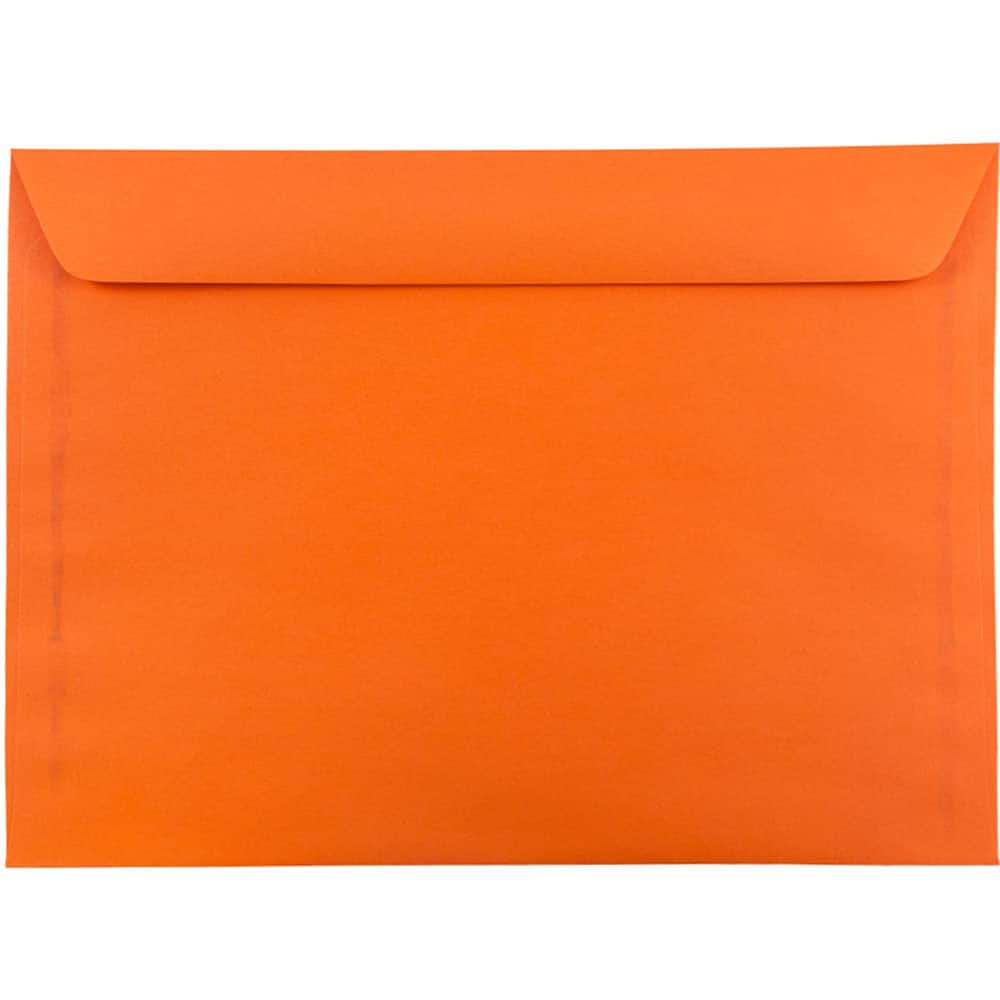 JAM Paper 9" x 12" Brite Hue Orange Booklet Colored Envelopes, 500ct.