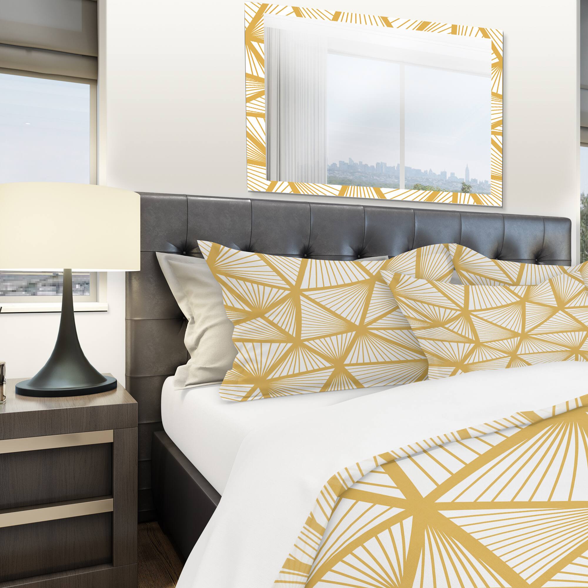 Designart 'Art Deco Geometric Decorative Pattern' Modern Bedding Set - Duvet Cover & Shams