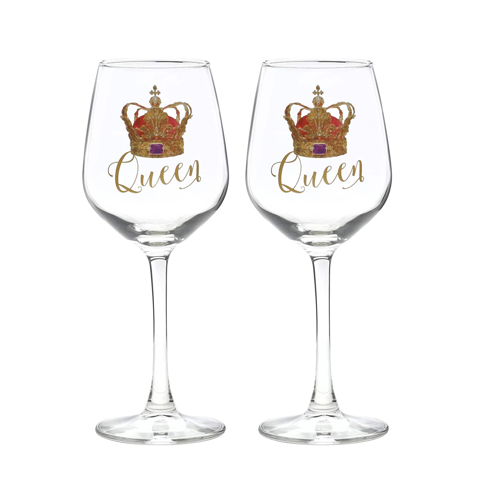 12oz. Queen &#x26; Queen Wine Glass Set