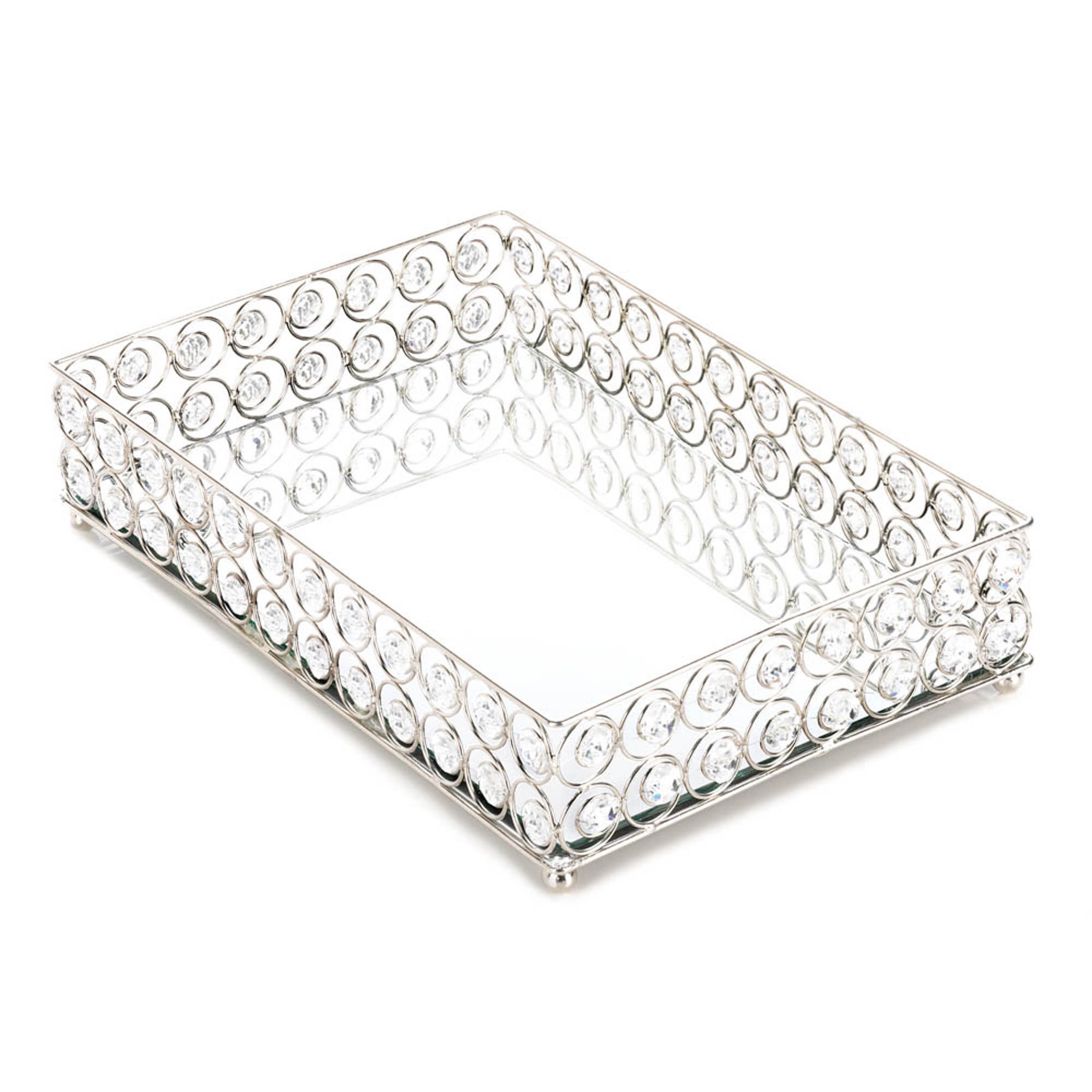 鏡 Rococo Miller  accessory tray High Quality Dorm Essentials: Egnazia - Silver Metal Mirror