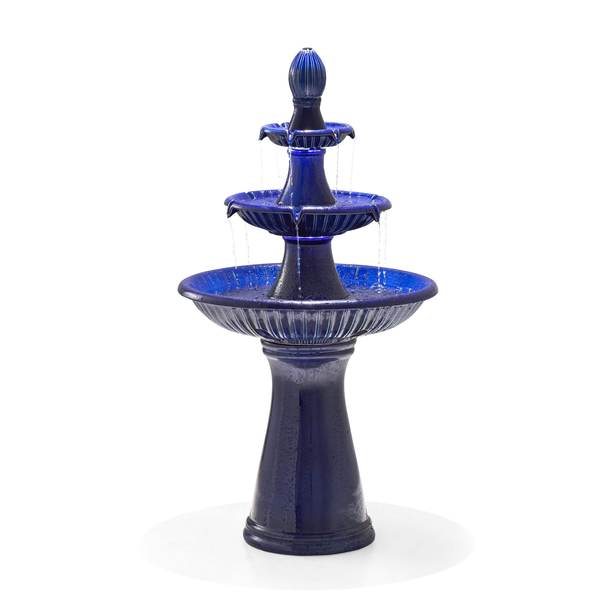 Glitzhome&#xAE; 45&#x22; 3-Tier Ceramic Outdoor Fountain
