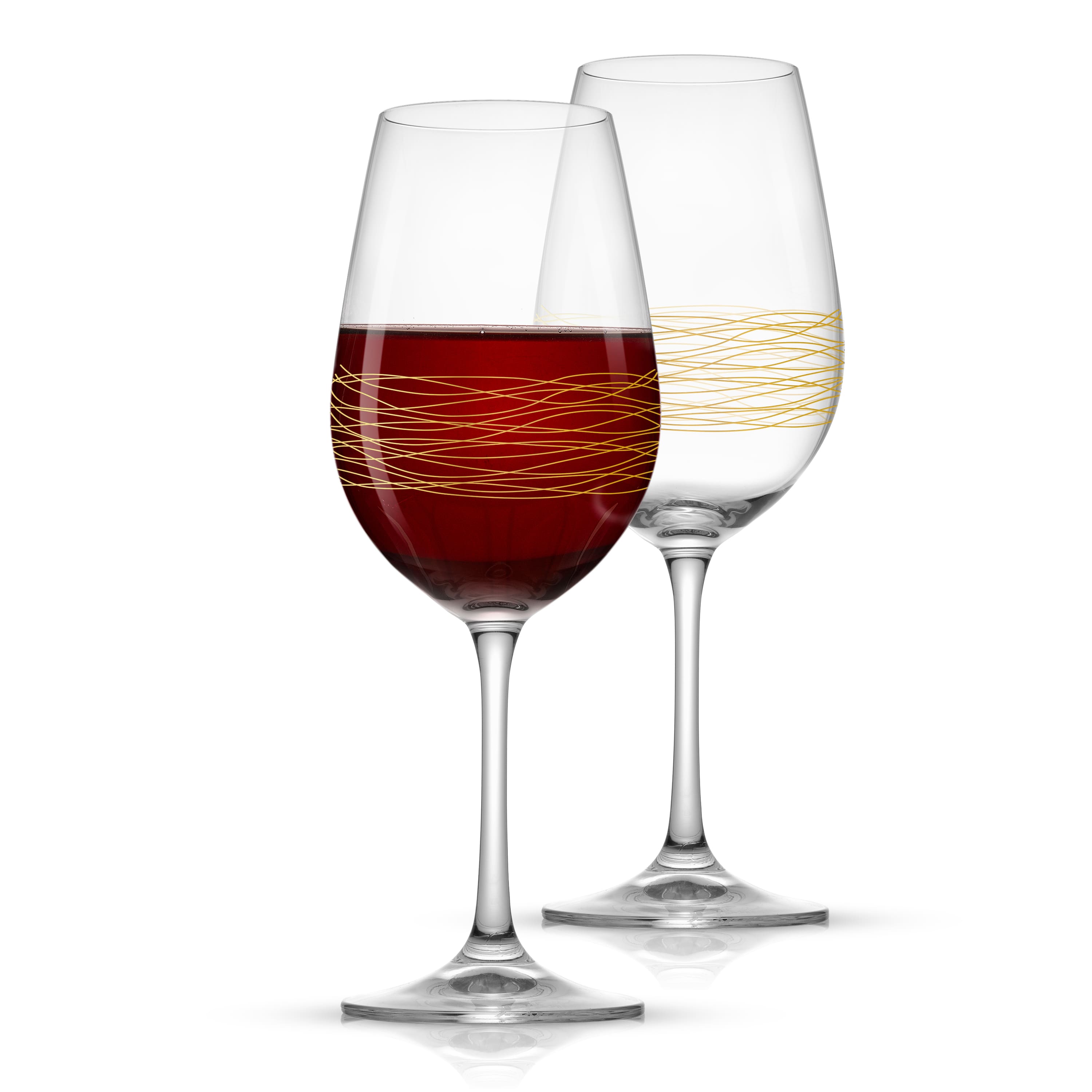 JoyJolt® Golden Royale 17oz. Crystal Red Wine Glasses, 2ct.