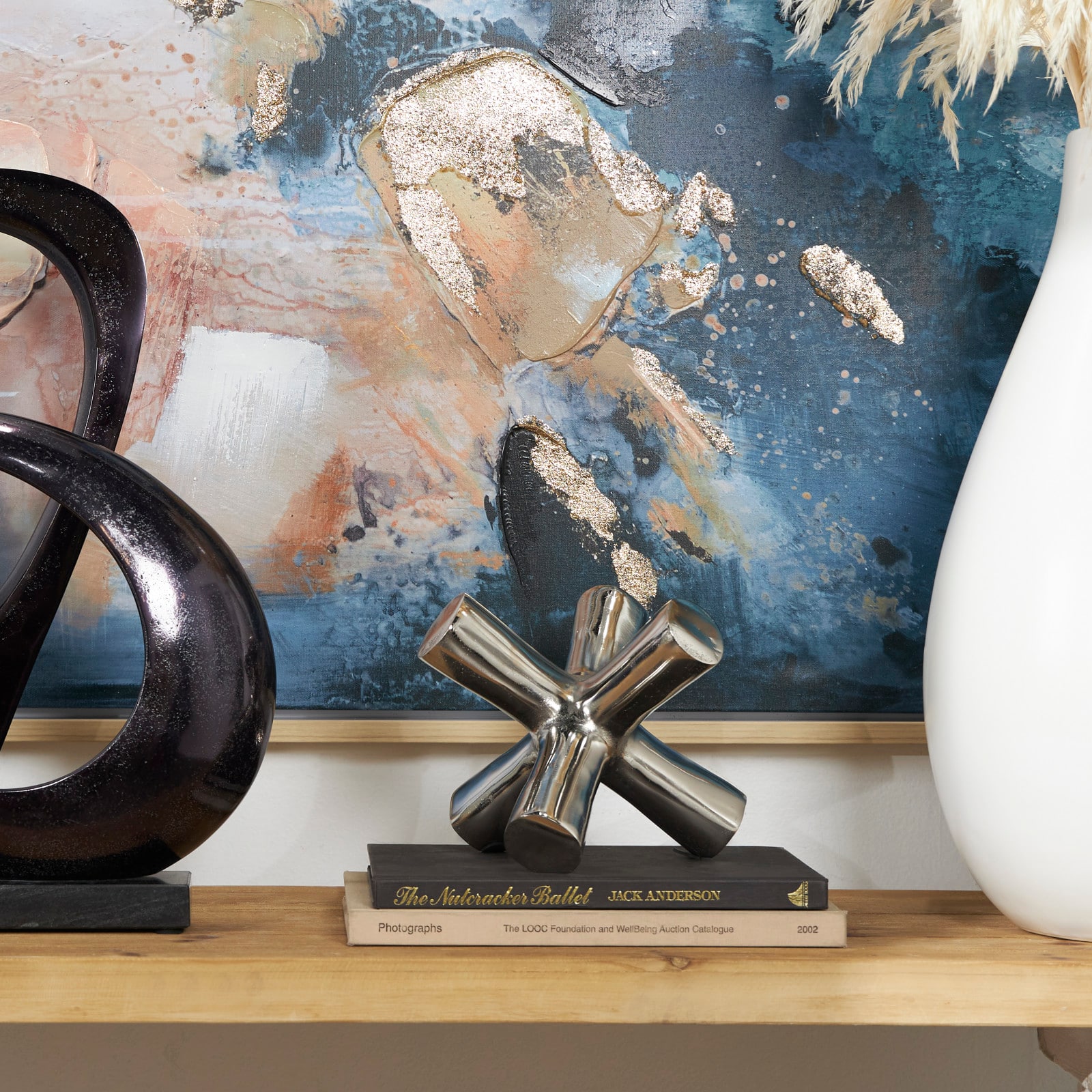 9" Silver Aluminum Jack Abstract Sculpture