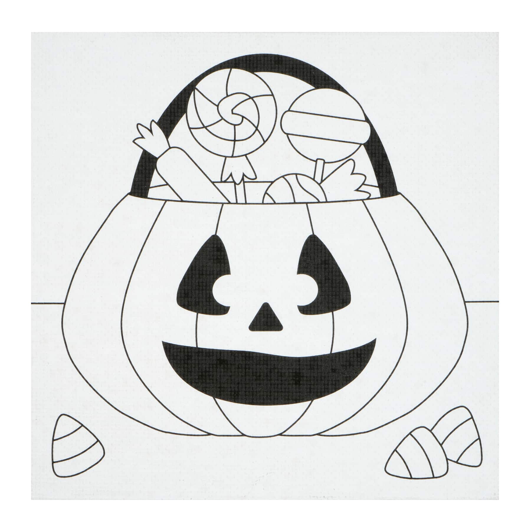 Jack-o&#x27;-Lantern Basket Canvas Craft Kit by Creatology&#x2122;
