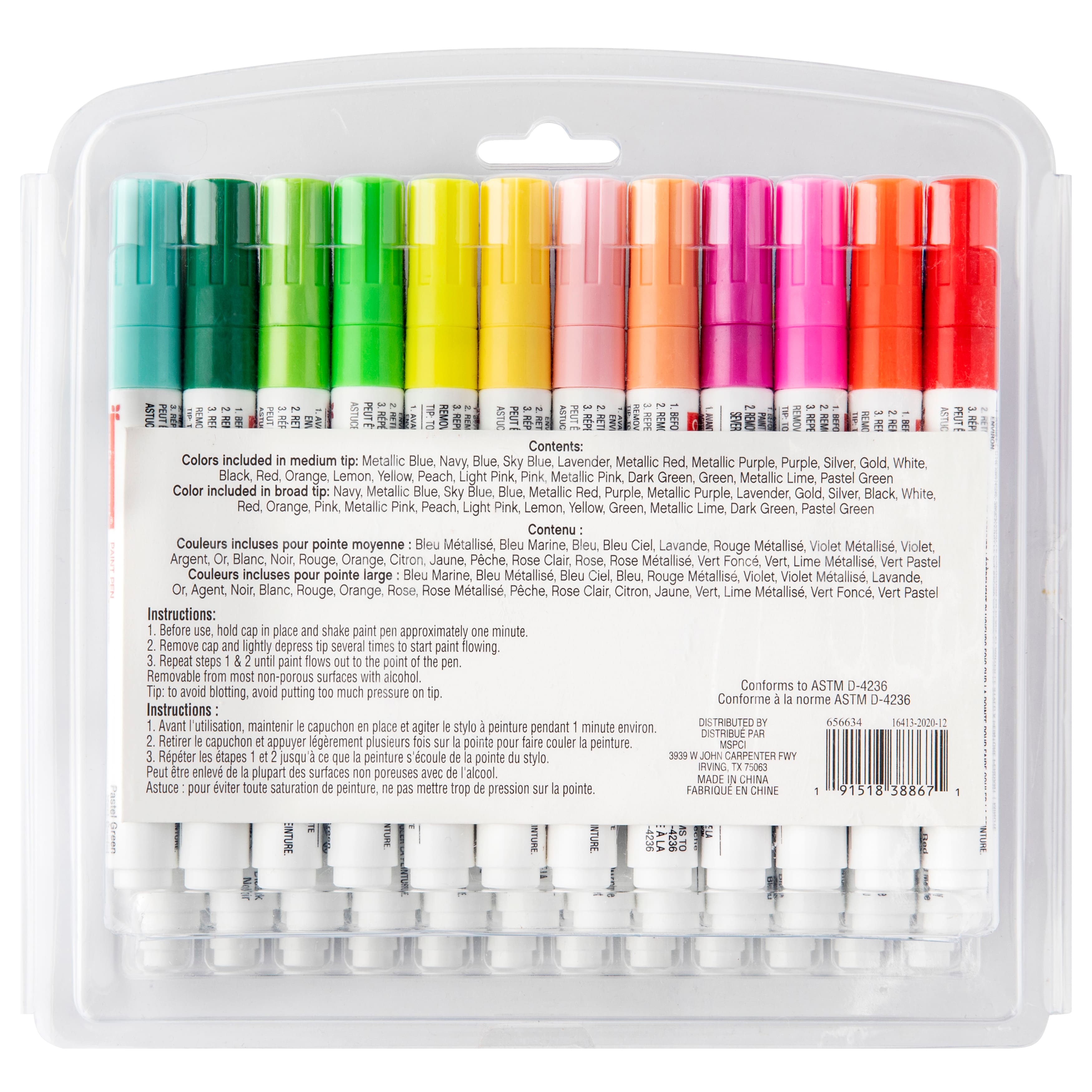 8 Packs: 12 ct. (96 total) Medium Line Paint Pen Set by Craft Smart® 