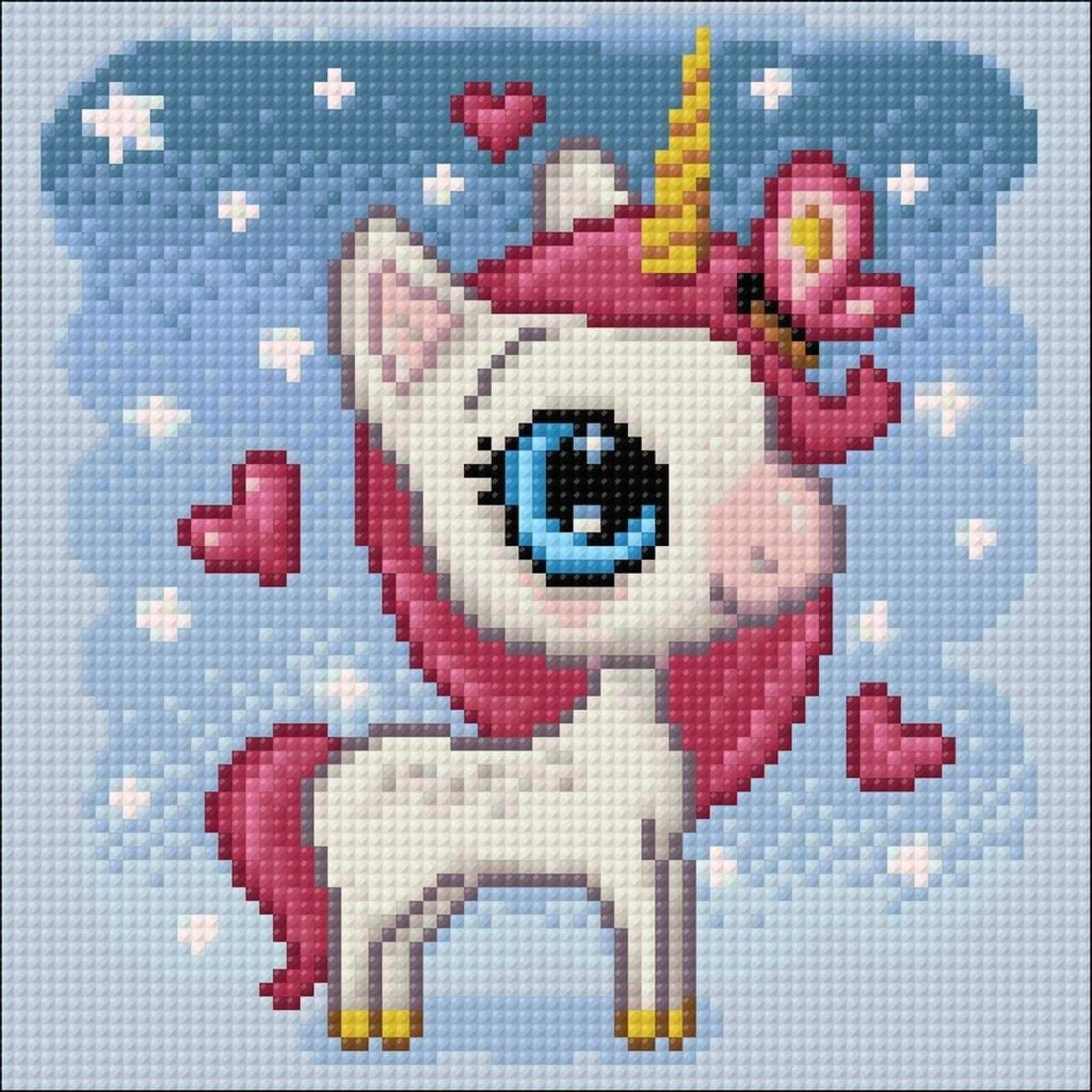 Crafting Spark Unicorn in Love Diamond Painting Kit