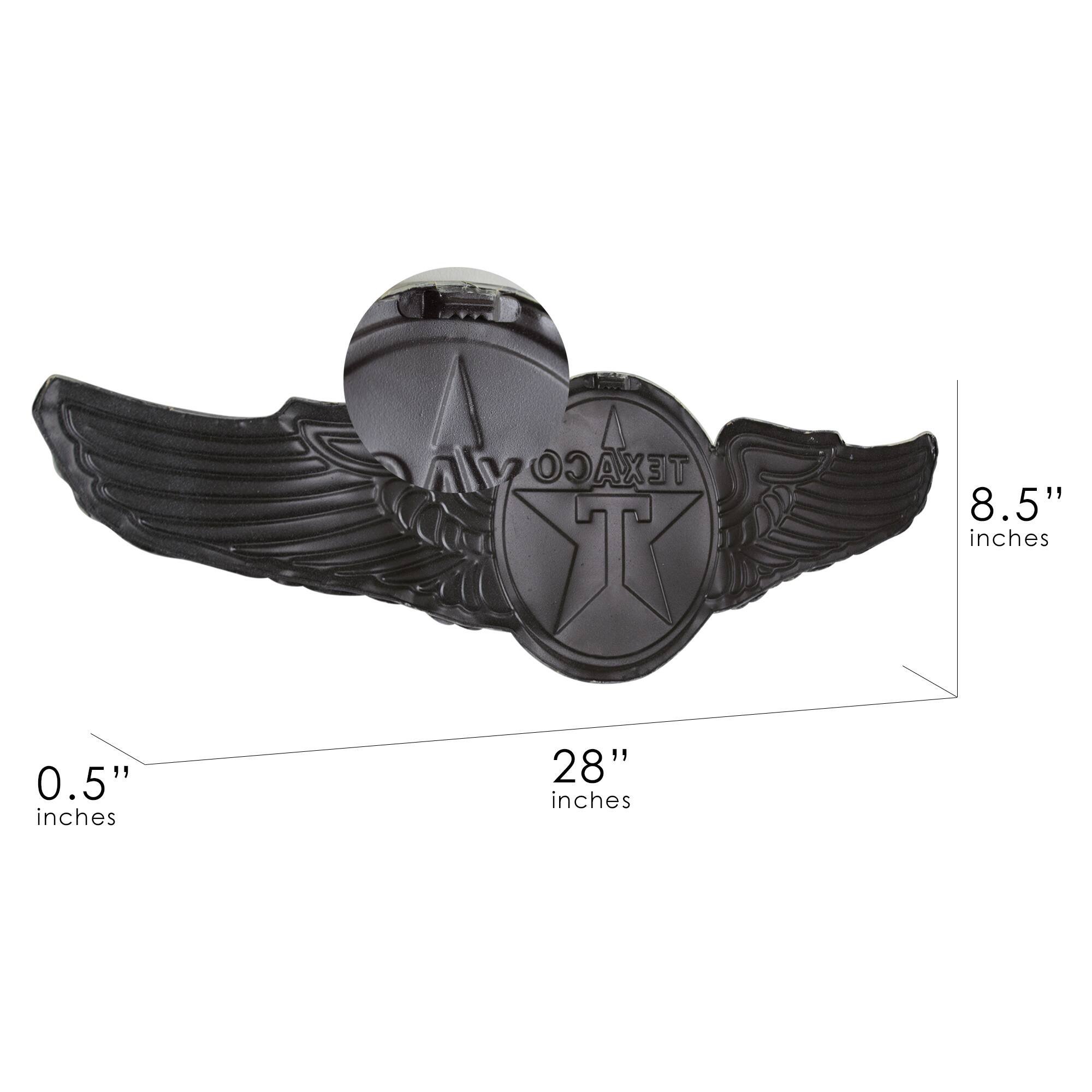 Vintage Texaco Wings Logo Embossed Metal Sign