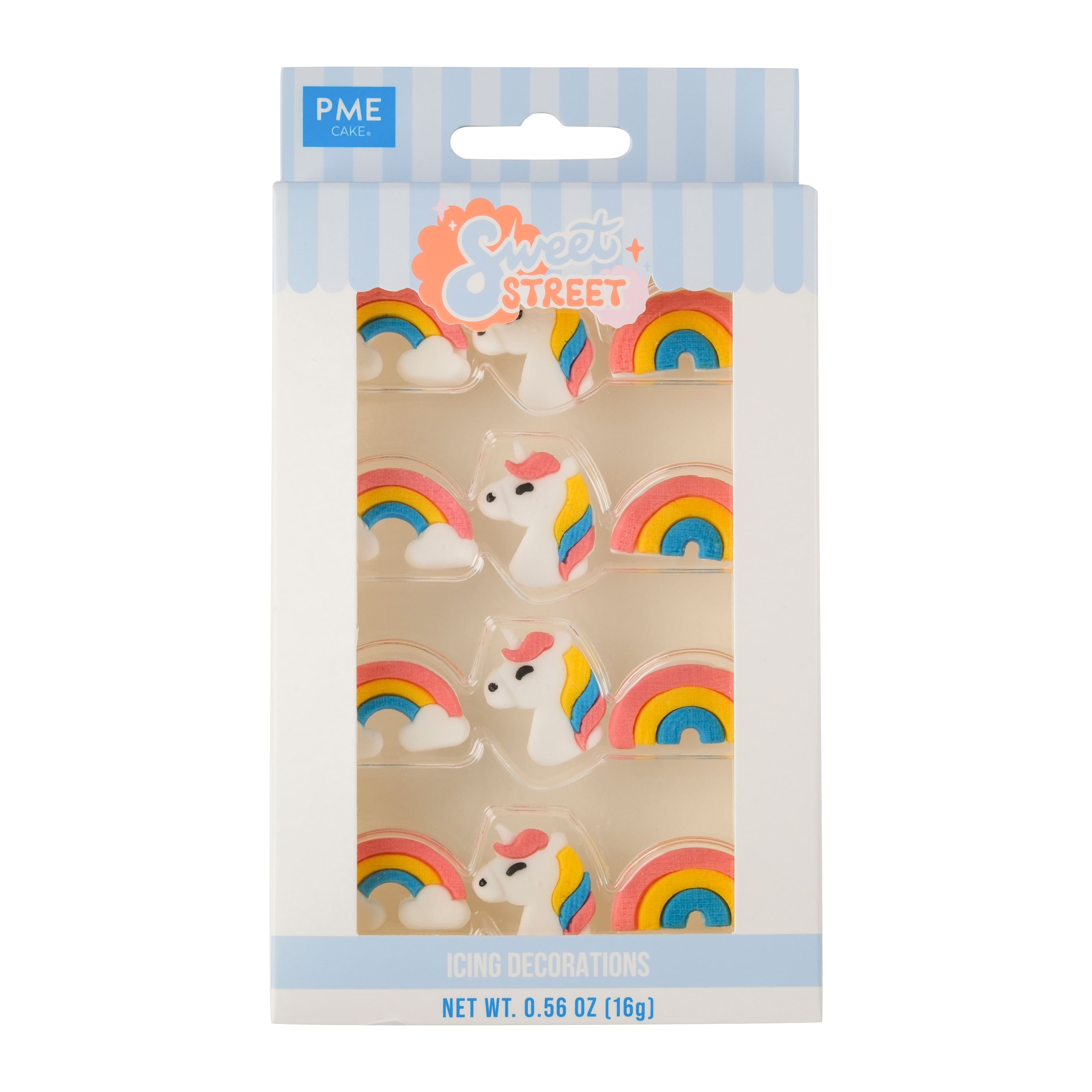 PME Cake Sweet Street&#xAE; Unicorn &#x26; Rainbow Icing Decorations