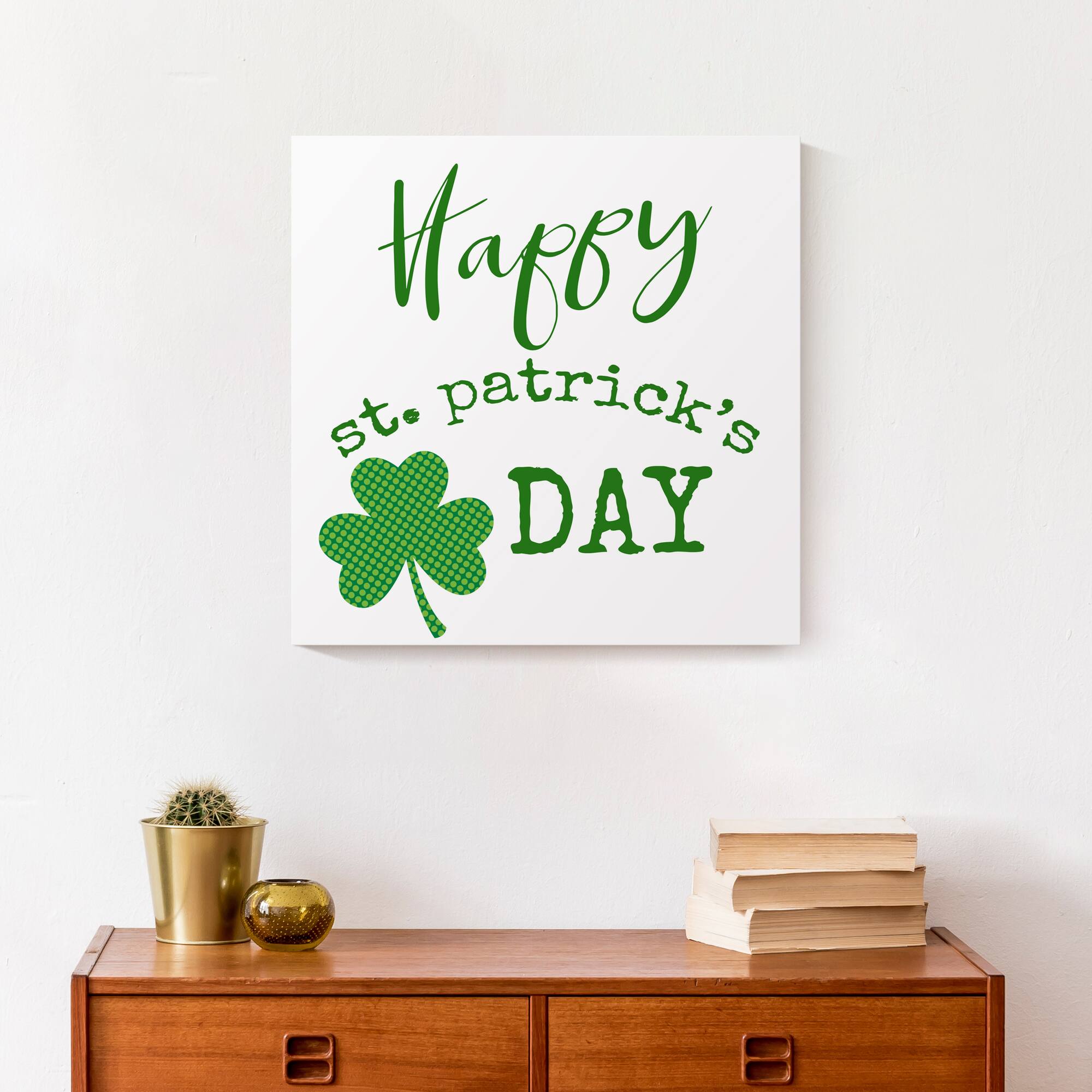 Happy St Patricks Day 16" x 16" Canvas Wall Art