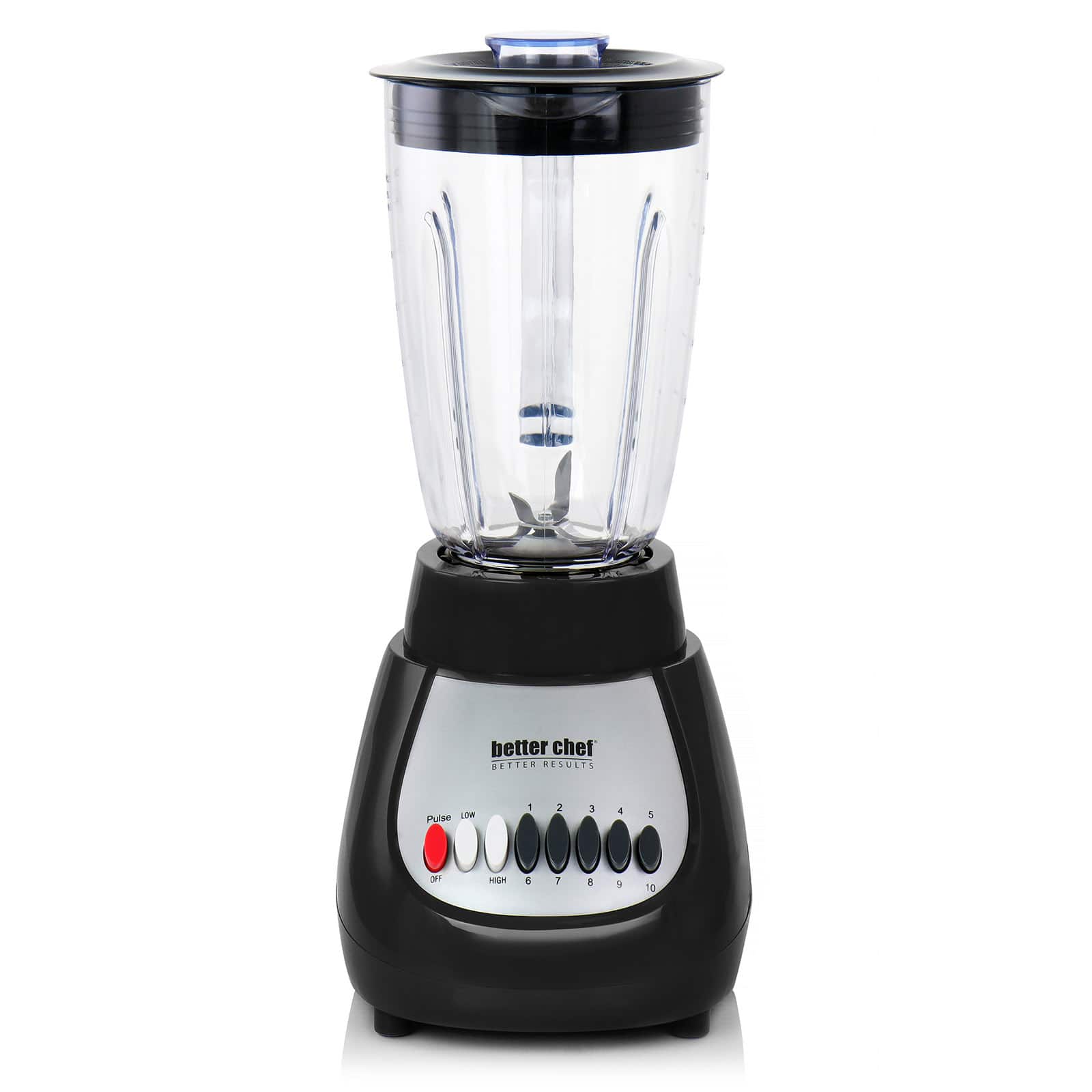 Better Chef Black 50oz. 10-Speed 350-Watt Plastic Jar Blender