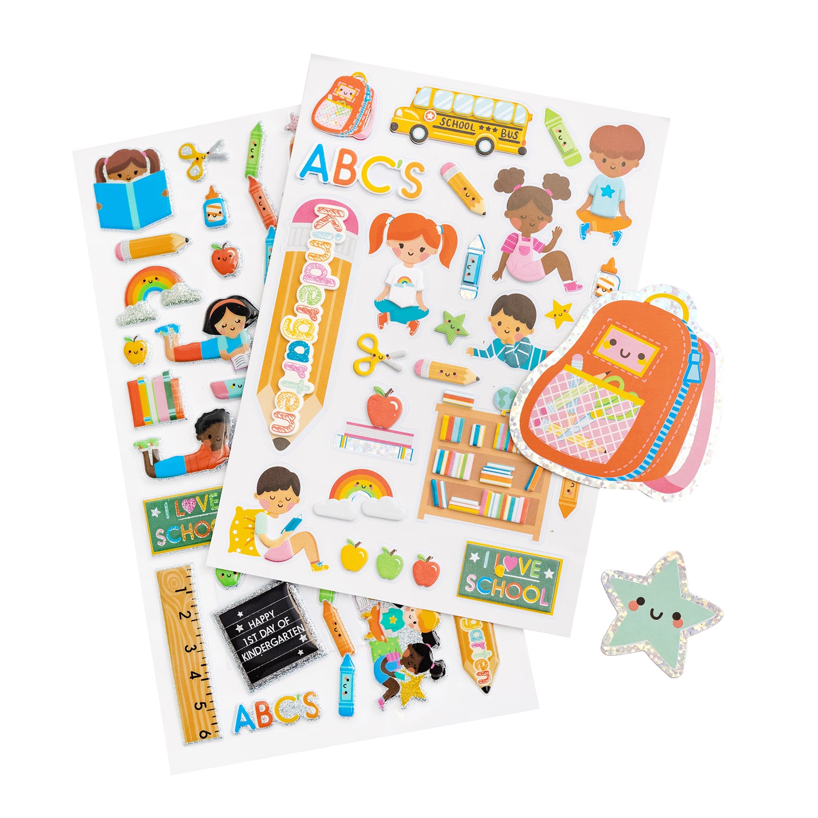 12 Pack: Kindergarten Dimensional Sticker Flip Pack by Recollections™