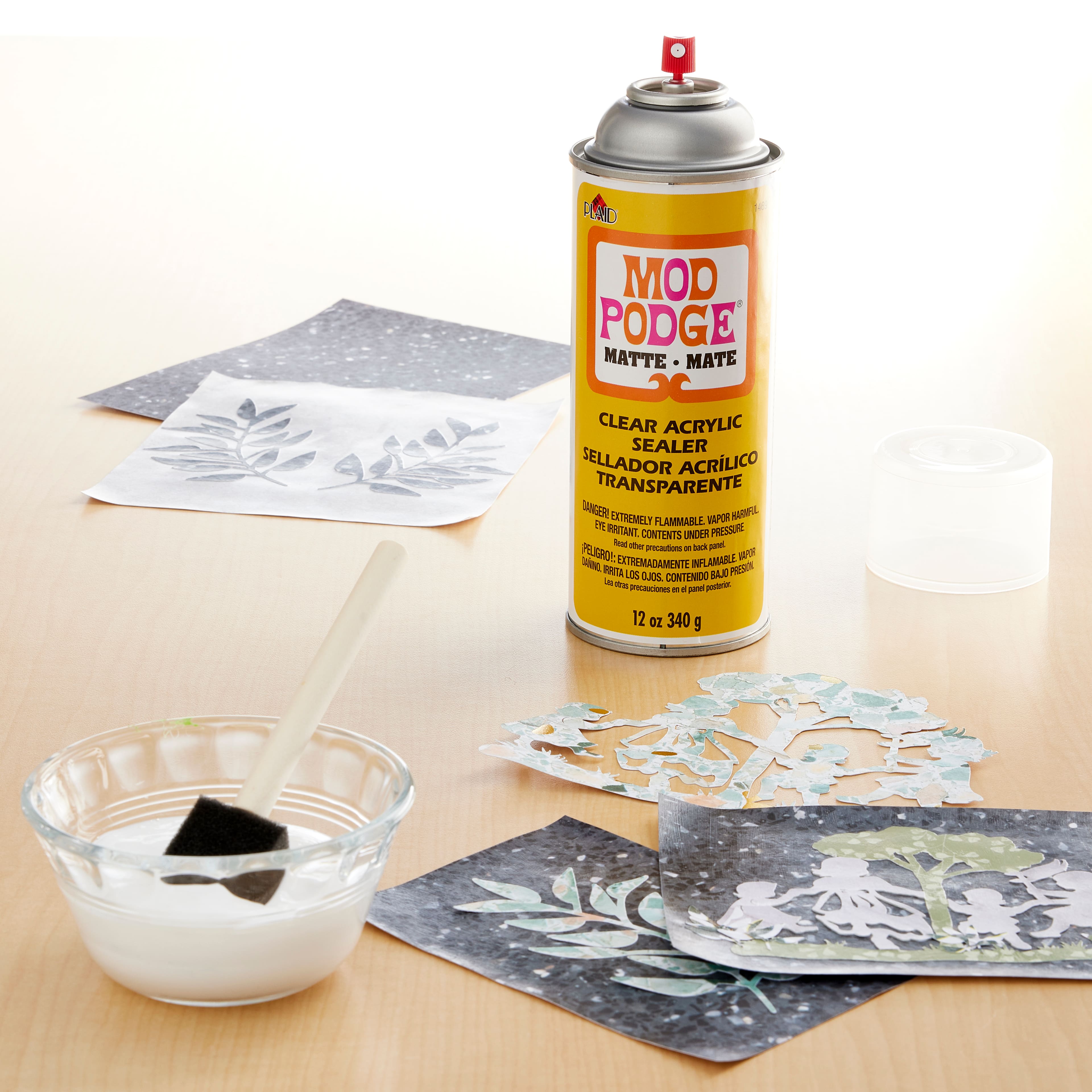 Mod Podge Spray Acrylic Sealer Matte 2-Pack, Clear Coating Matte Paint Sealer  Spray, Spray Can Sprayer Handle