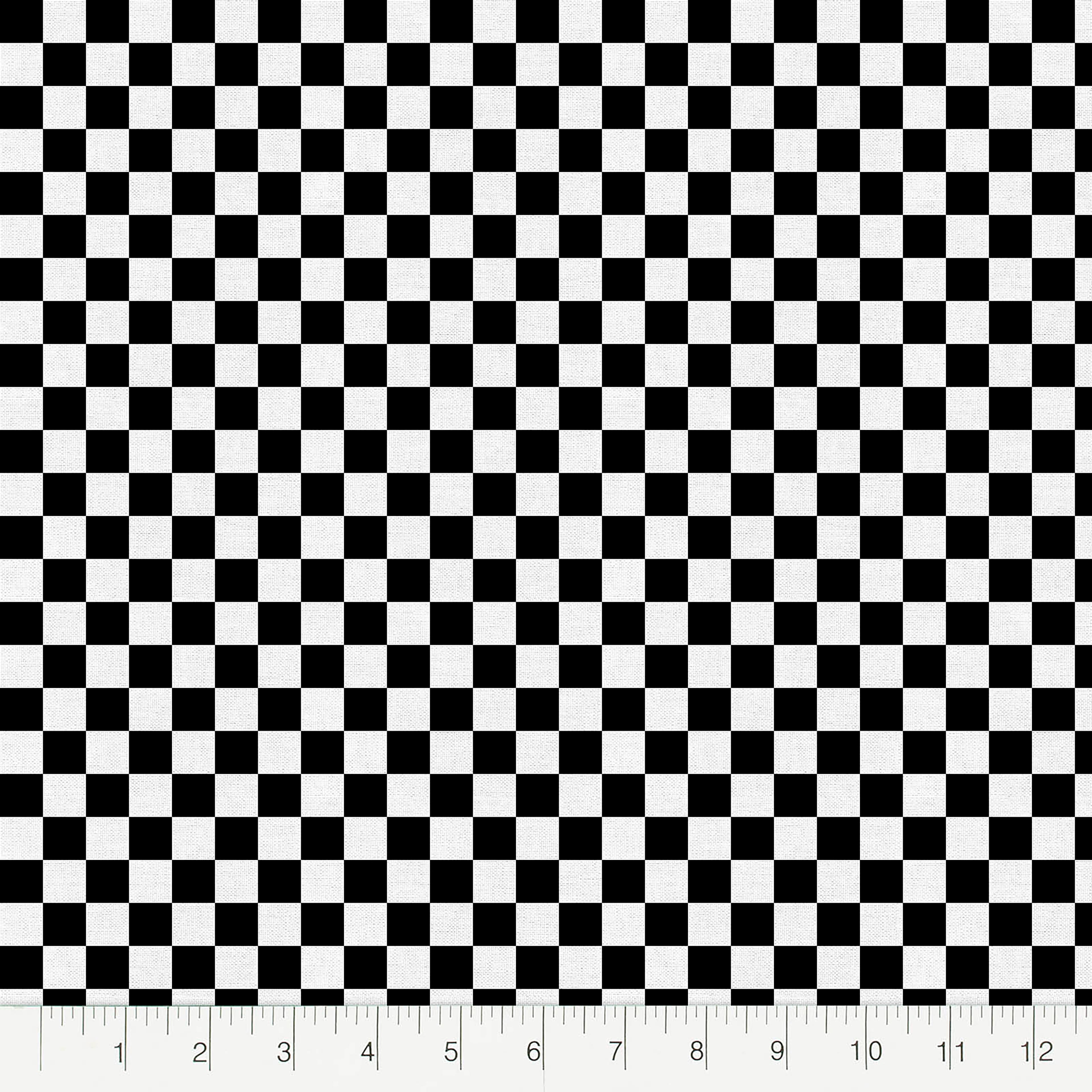 10 yd. Full Bolt: Fabric Editions Black Tile Check Cotton Fabric