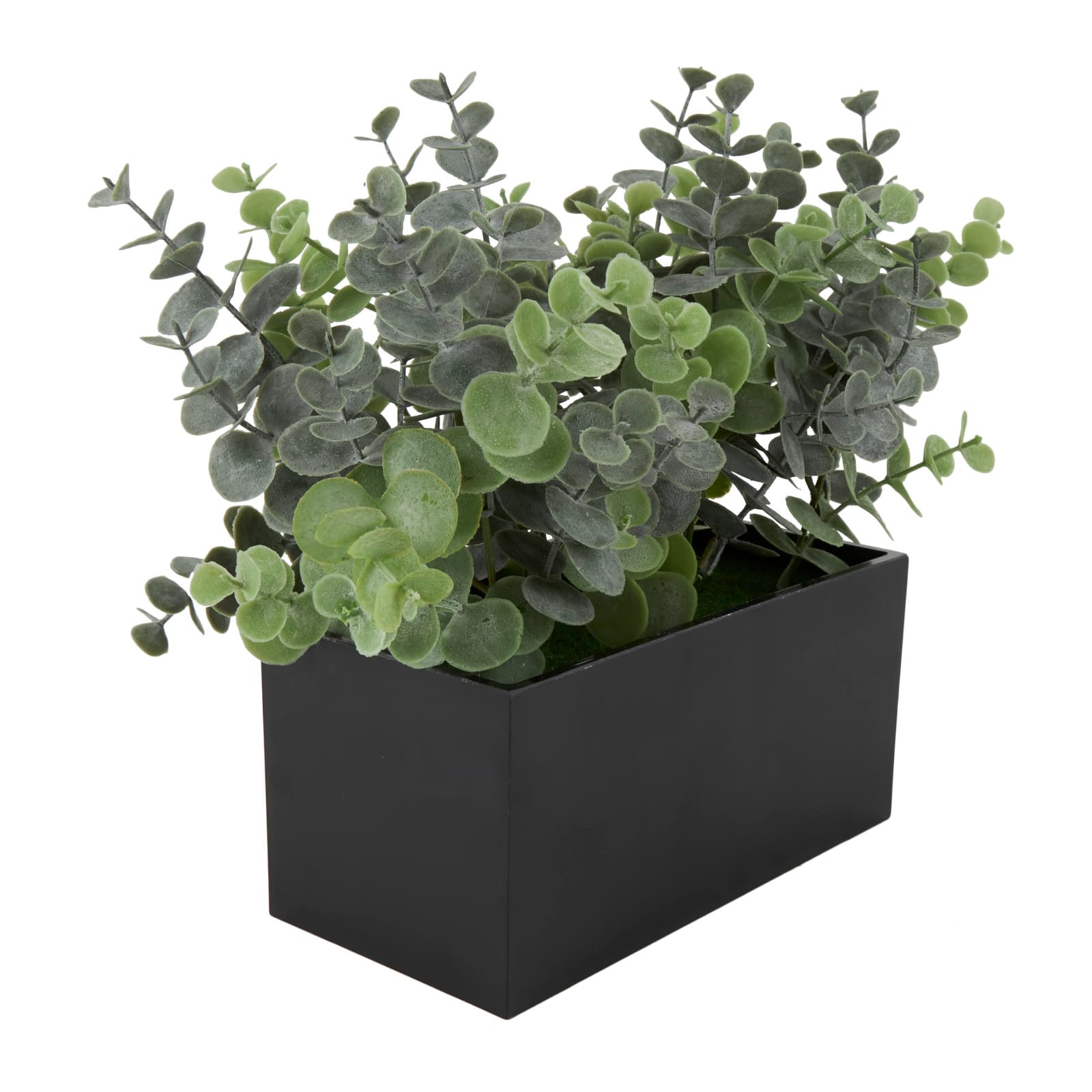 12" Green Foliage Artificial Plant with Black Pot
