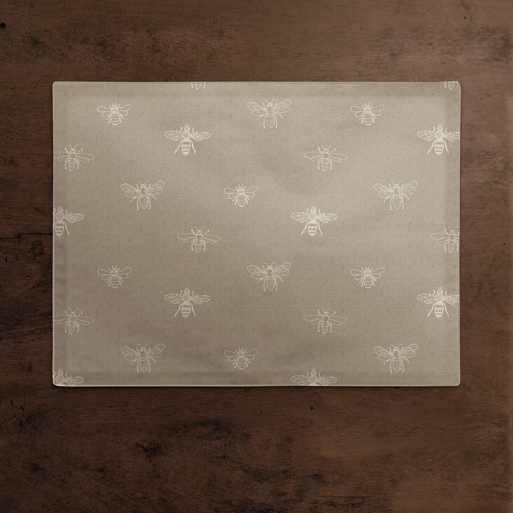 Delicate Bee Pattern Cotton Twill Placemat