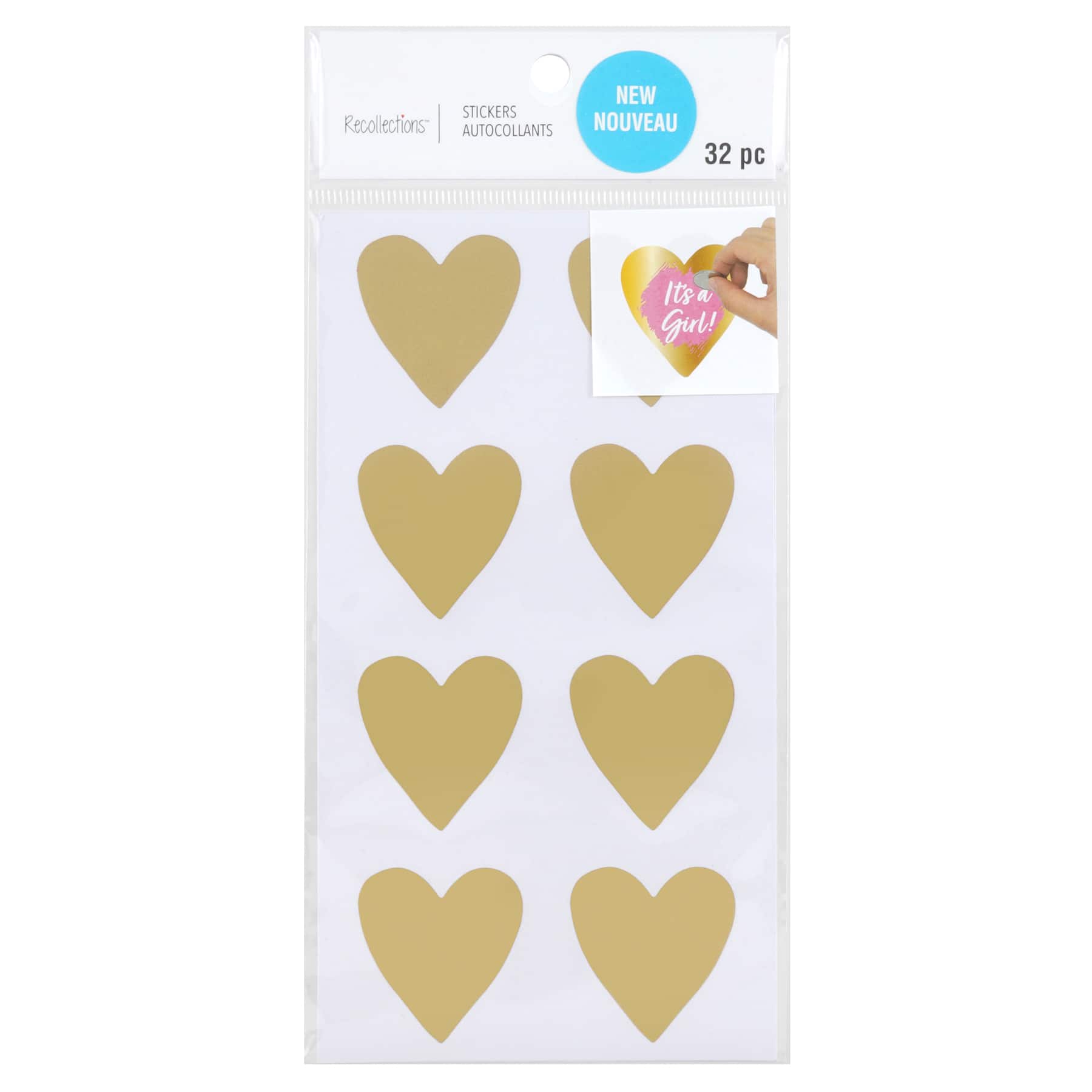 Scratch Heart Baby Girl Stickers by Recollections&#x2122;