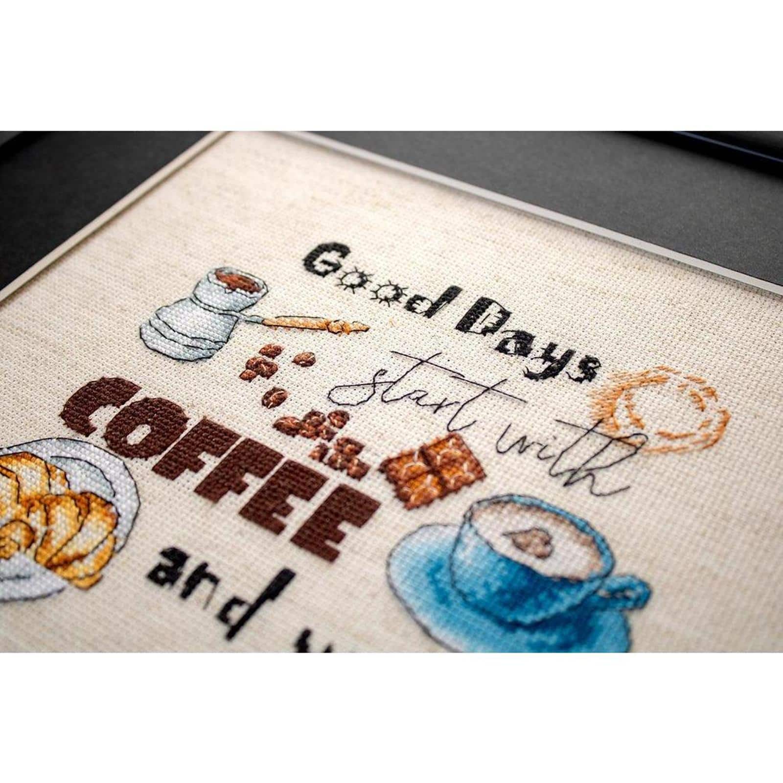 LetiStitch Coffee Time Counted Cross Stitch Kit