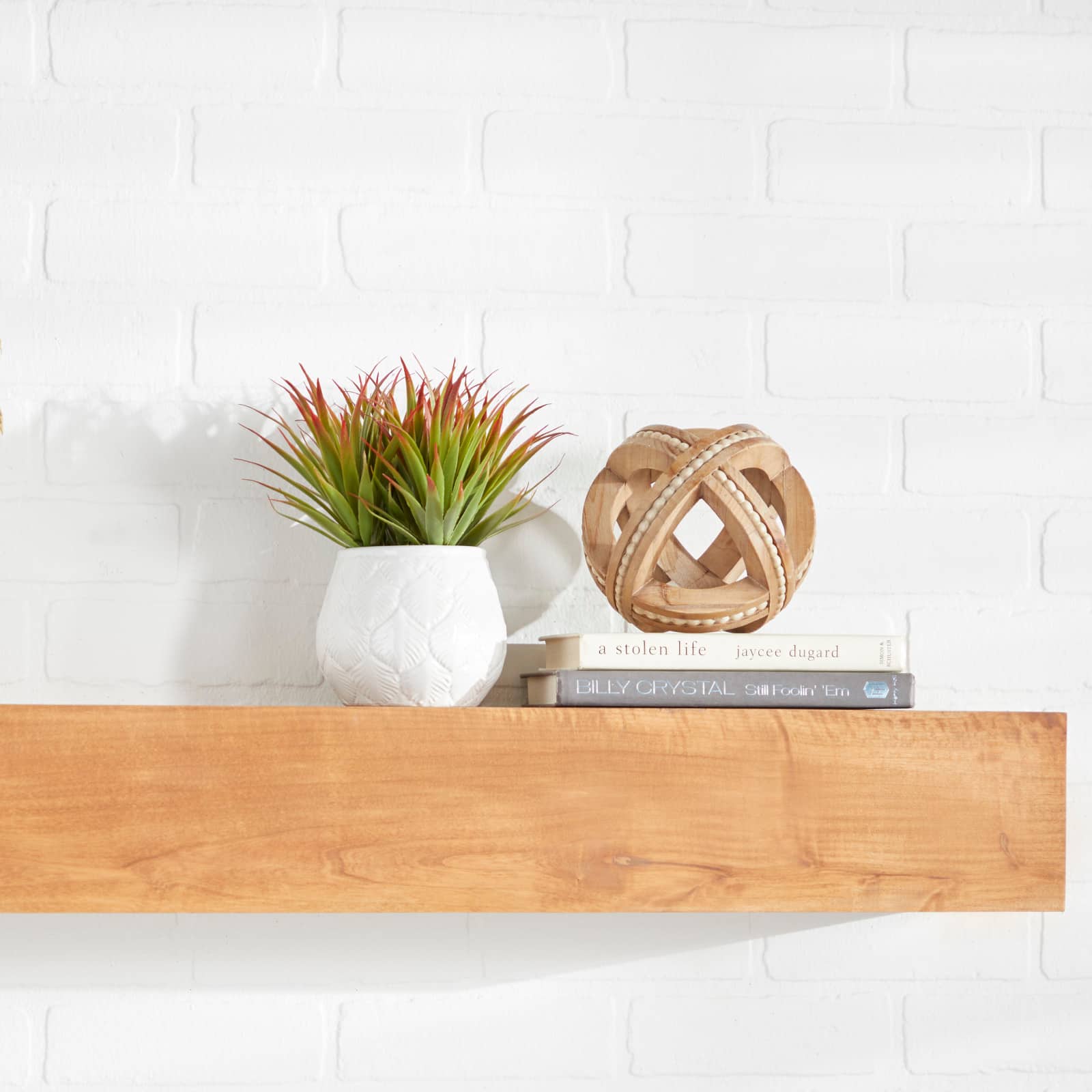 White Ceramic Contemporary Artificial Foliage, 9" x 9" x 9"