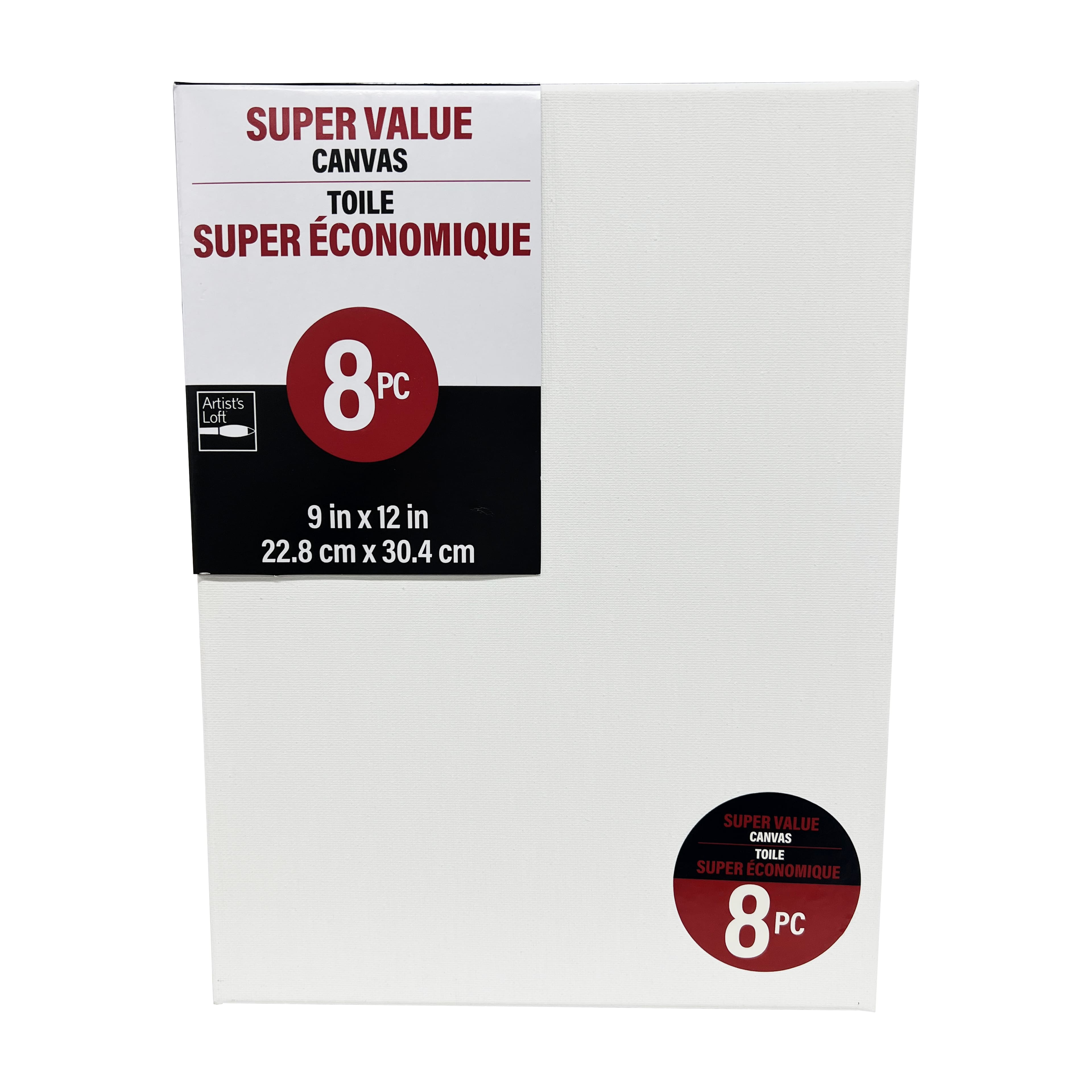 4 Packs: 8 ct. (32 total) 9&#x22; x 12&#x22; Super Value Canvas by Artist&#x27;s Loft&#xAE; Necessities&#x2122;