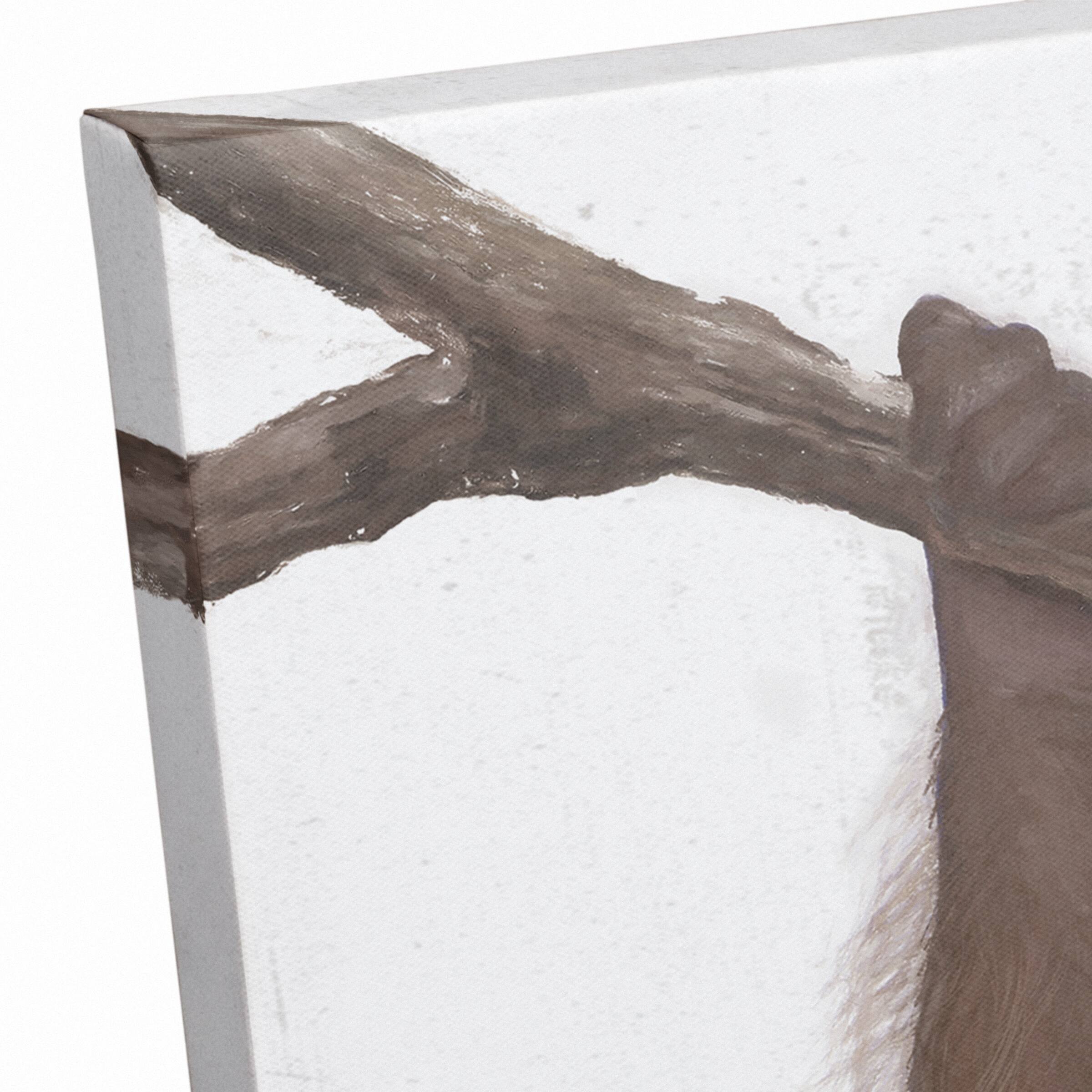 Hanging Monkey 16&#x22; x 24&#x22; Canvas Wall Art