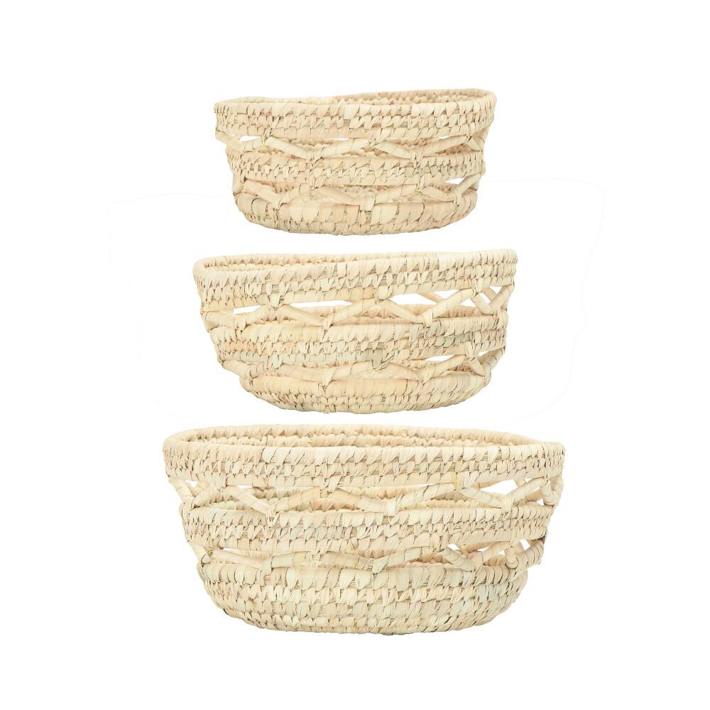 Hello Honey&#xAE; Natural Handwoven Grass Basket Set