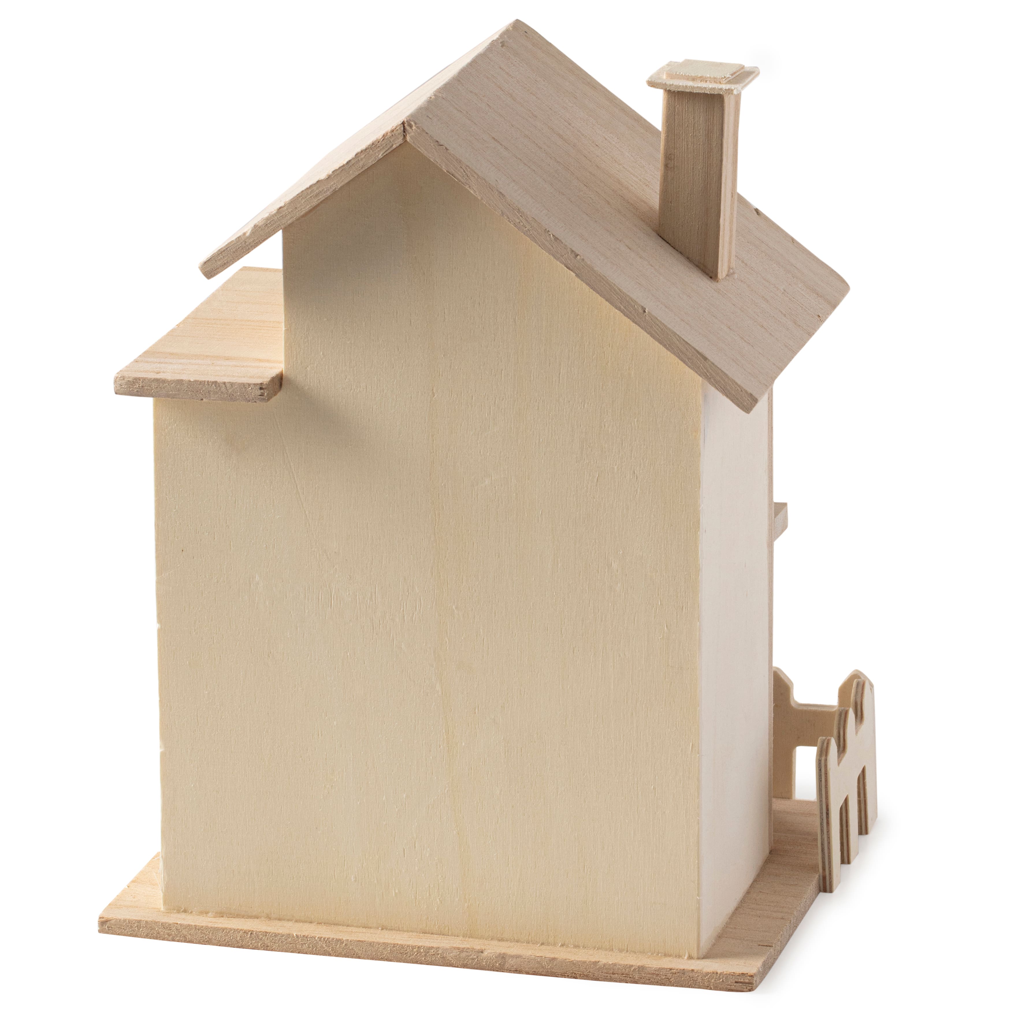 8 Pack: 8.5&#x22; Two Story Cottage Birdhouse by Make Market&#xAE;