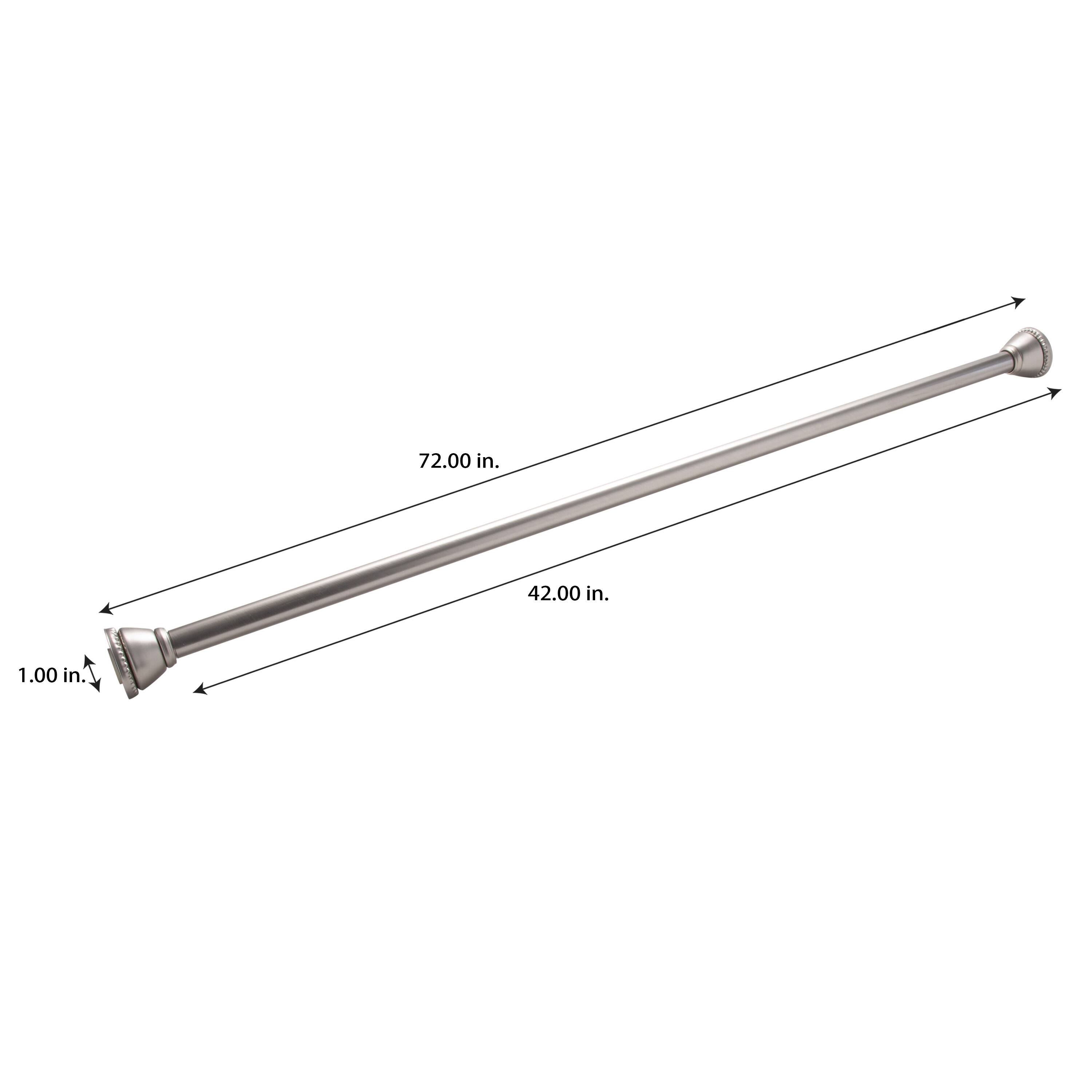 Bath Bliss Satin Nickel Tension Shower Rod