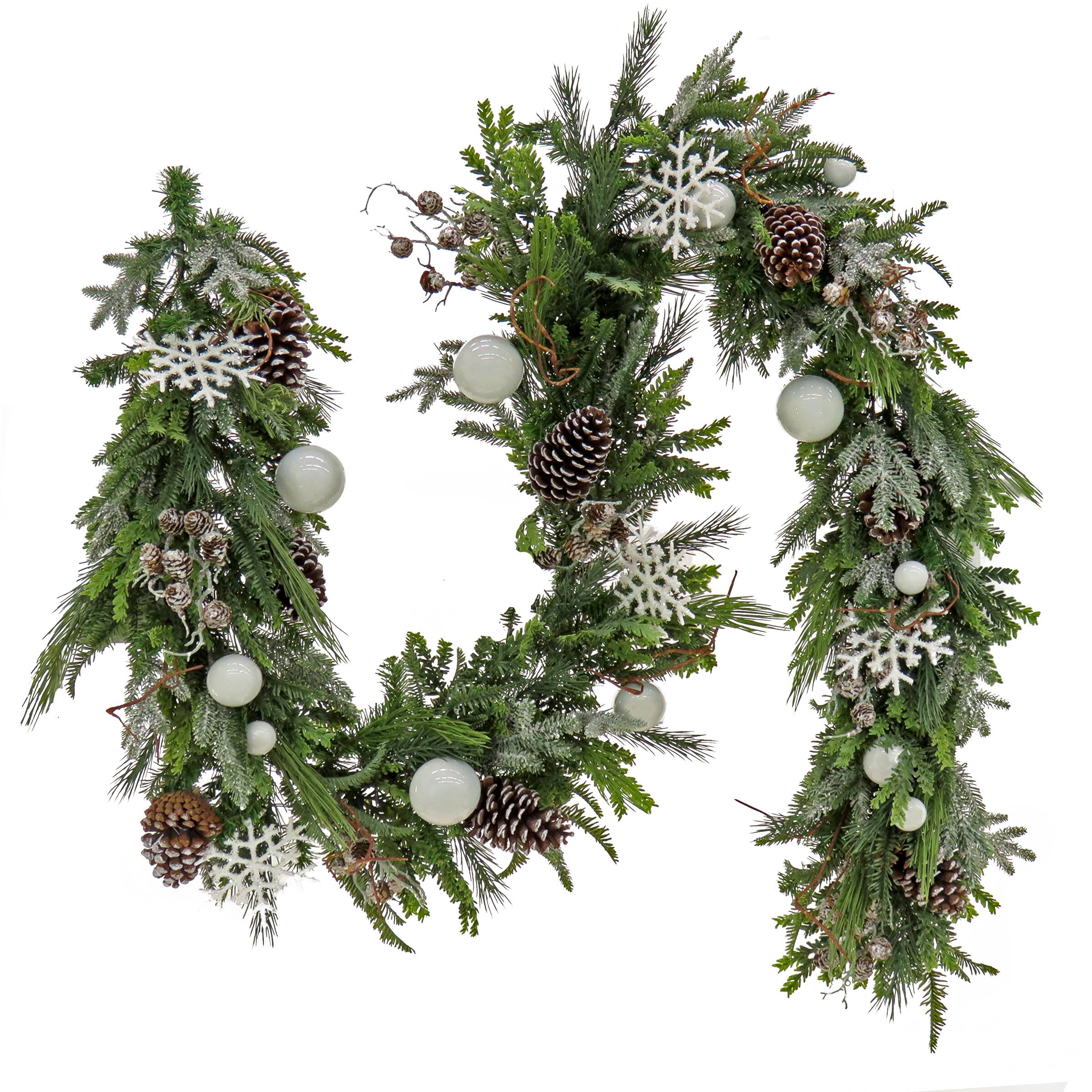9ft. Pre-Lit Alpine Collection Decorated Garland