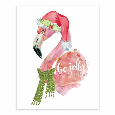 Be Jolly Flamingo 8x10 Tabletop Canvas | Michaels