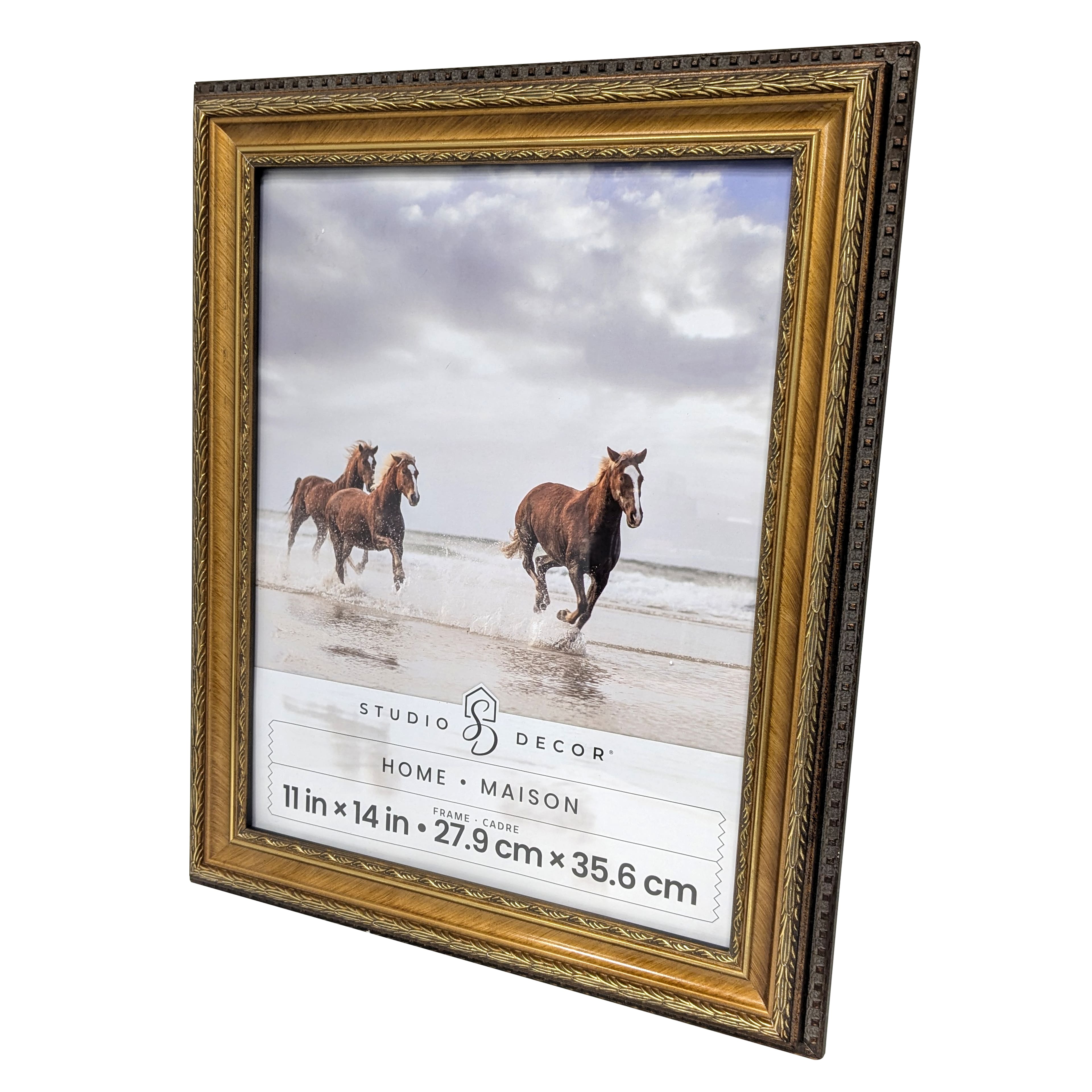 Home Gold Pompeii Wood Wall Frame by Studio D&#xE9;cor&#xAE;