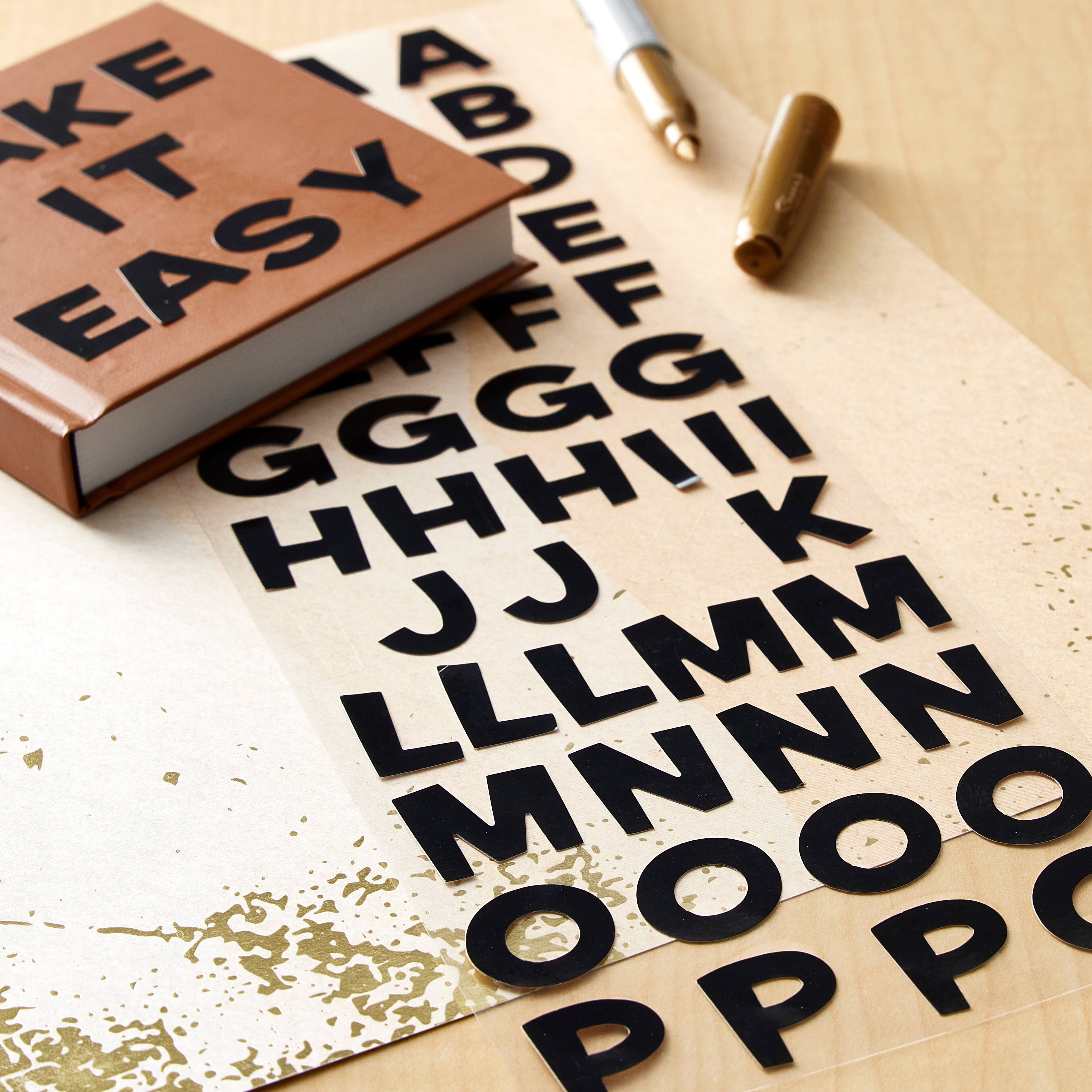 12 Packs: 98 ct. (1,176 total) Black Alphabet Stickers by Recollections&#x2122;