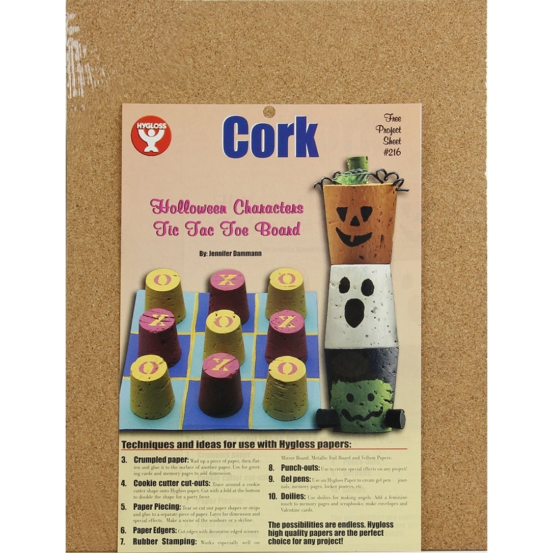 Natural Cork Sheet for Craft Products, 2mm, Non-self Adhesive